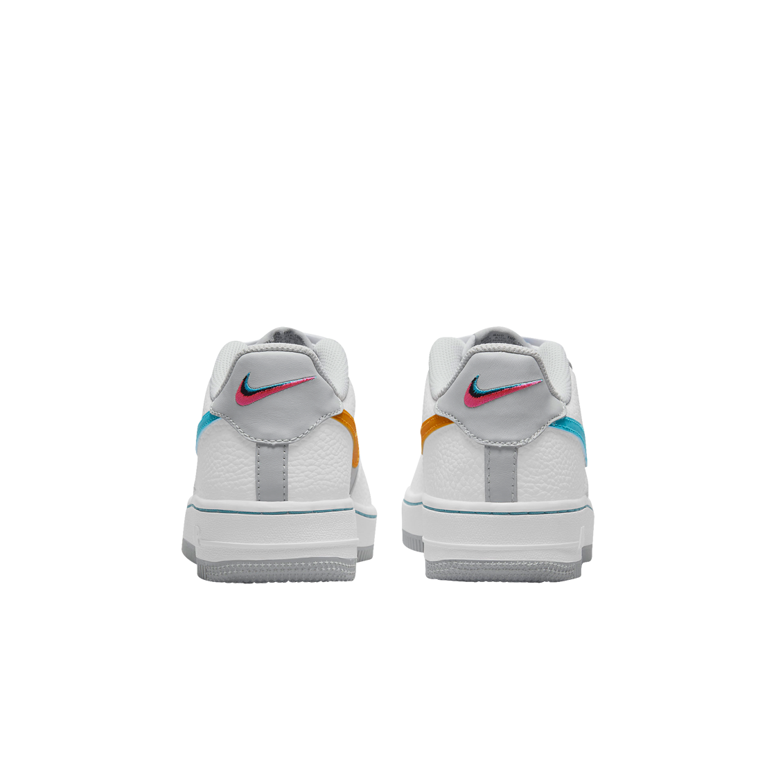 (GS) 나이키 x NBA 에어포스 1 로우 LV8 EMB 화이트 터콰이즈 블루((GS) Nike x NBA Air Force 1 Low LV8 EMB White Turquoise Blue) - 4