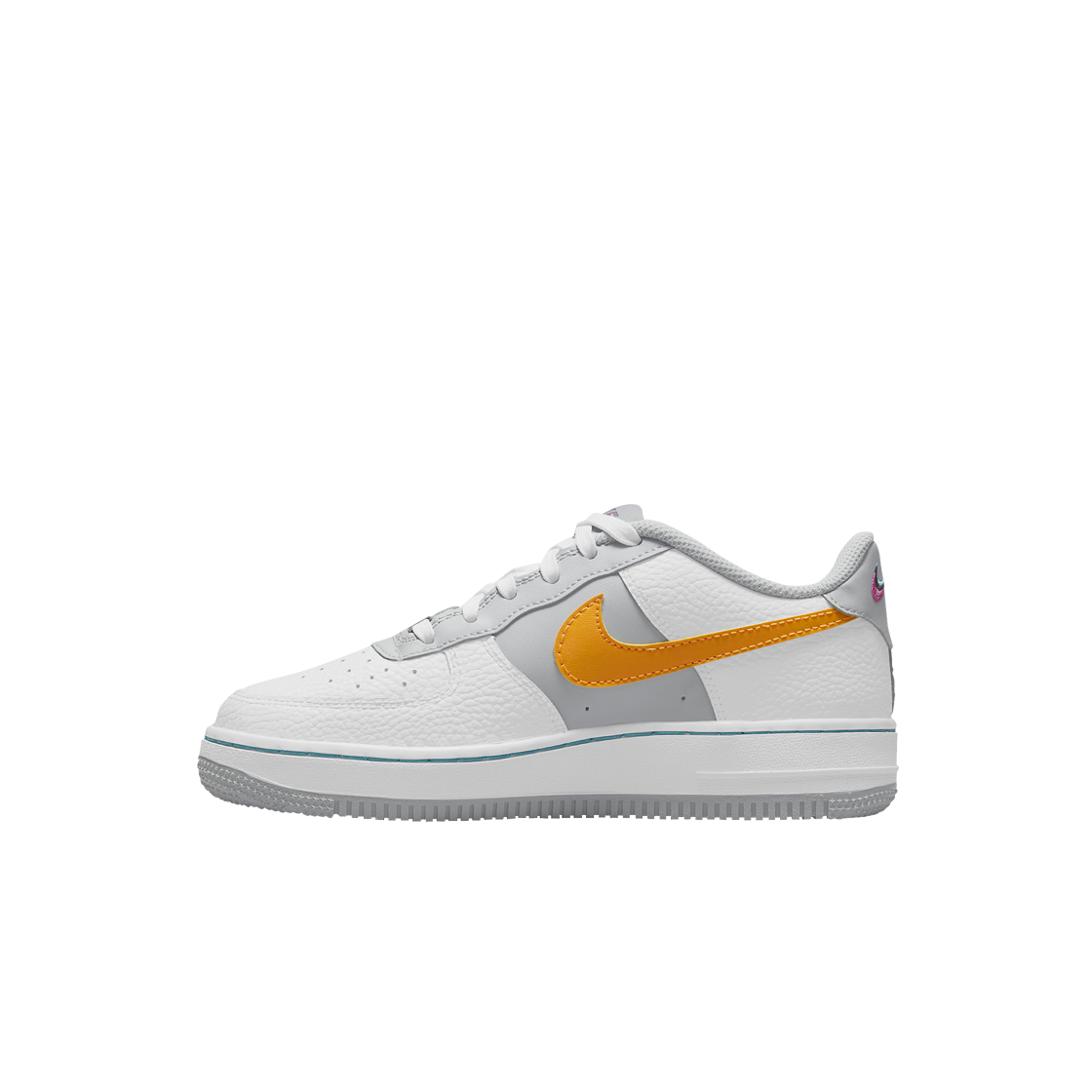 (GS) 나이키 x NBA 에어포스 1 로우 LV8 EMB 화이트 터콰이즈 블루((GS) Nike x NBA Air Force 1 Low LV8 EMB White Turquoise Blue) - 2