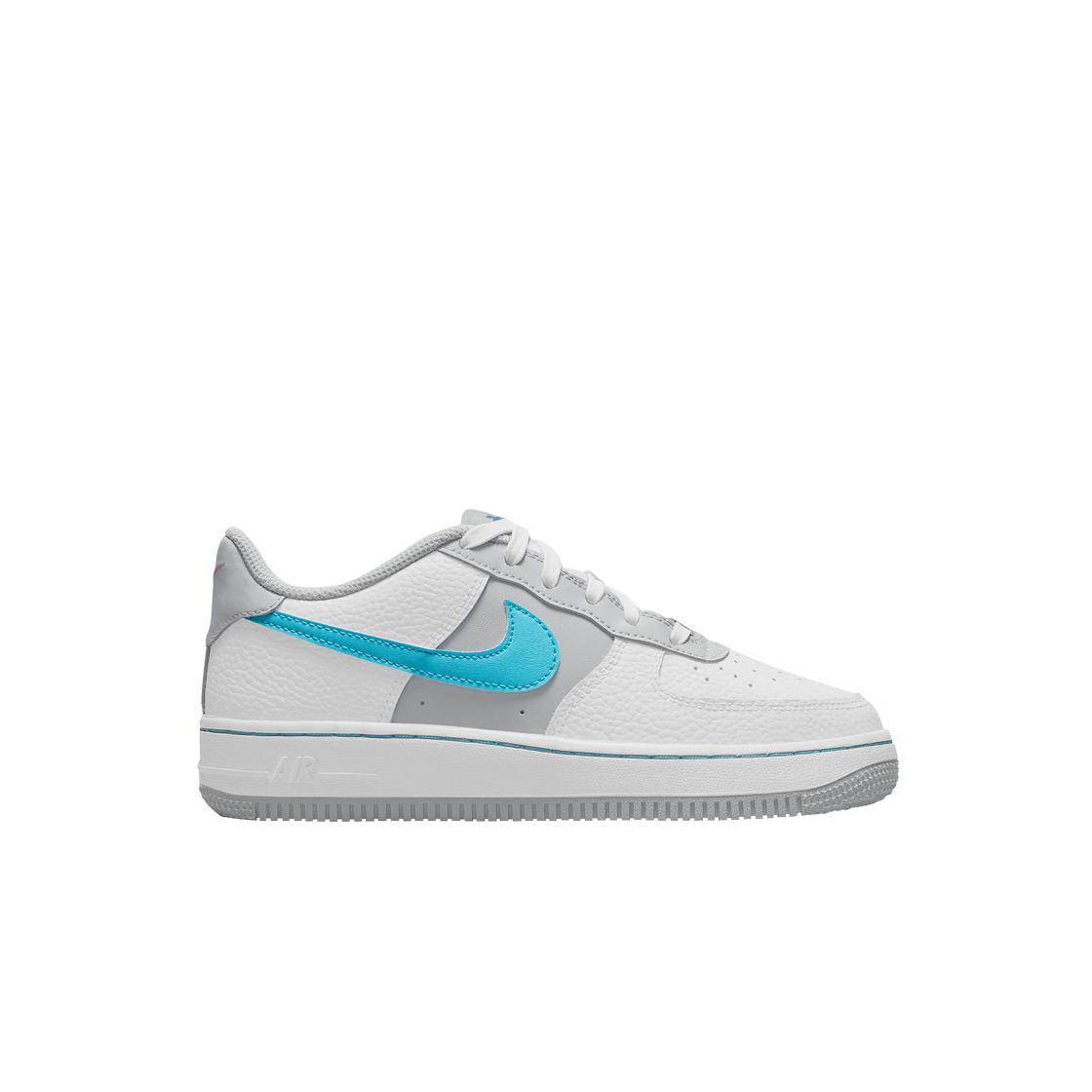 DJ9993-100 (GS) Nike x NBA Air Force 1 Low LV8 EMB White Turquoise Blue