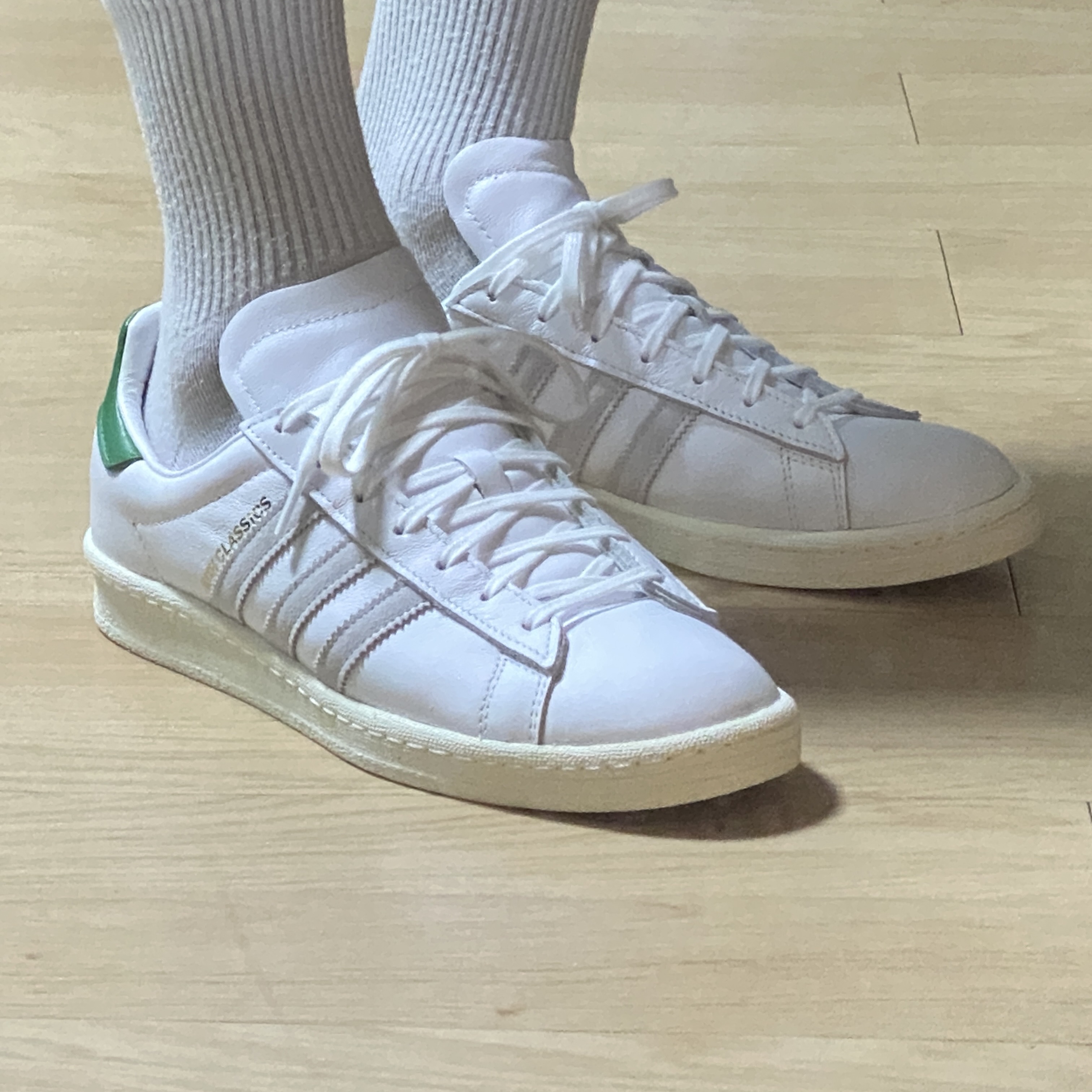 Adidas x Kith Campus 80s Classics Program White Green 착용 스타일
