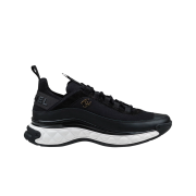(W) Chanel Mixed Fibers Sneakers Velvet Calfskin & Gold Black
