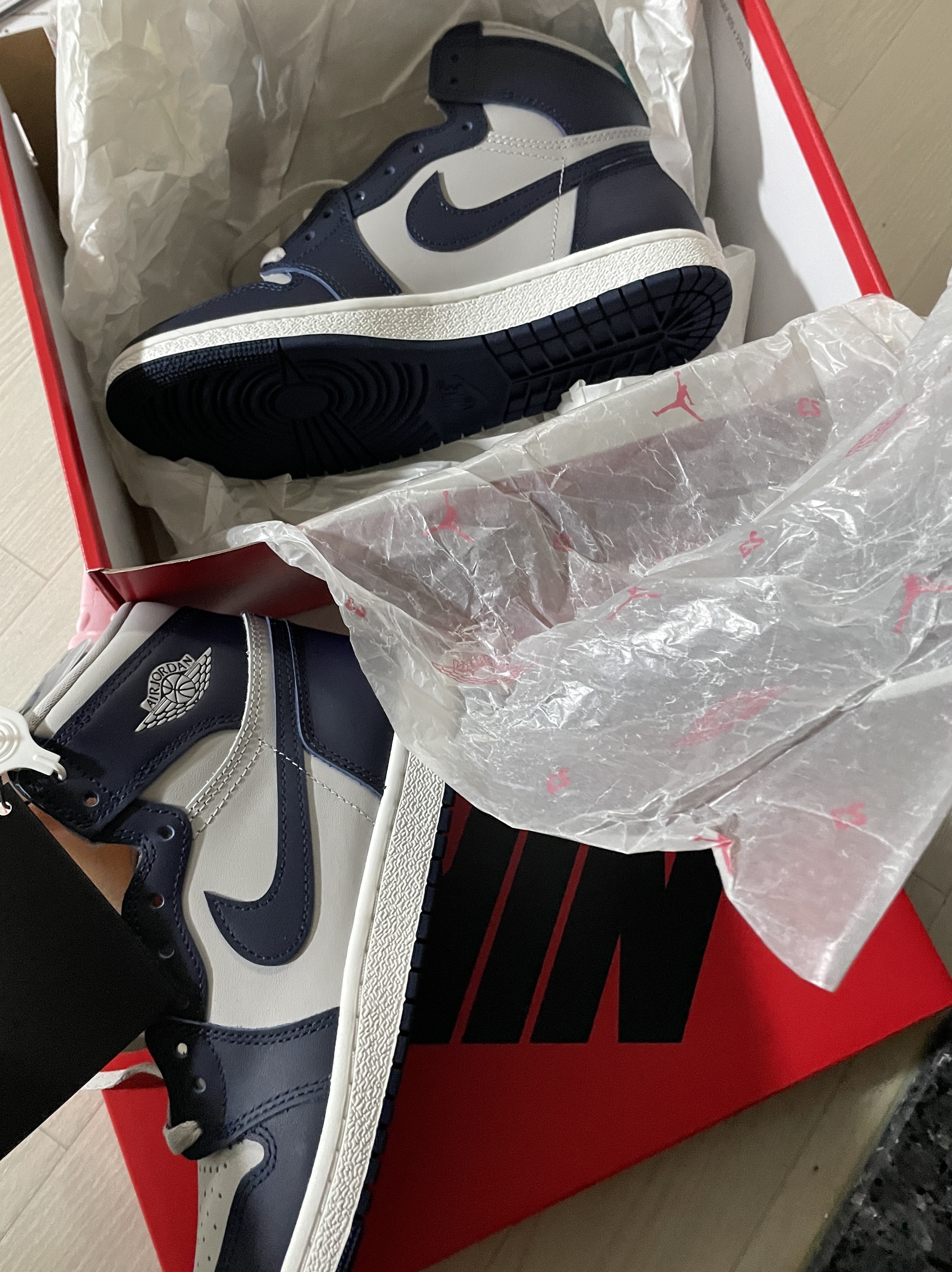 Jordan 1 High 85 College Navy 착용 스타일 - 2