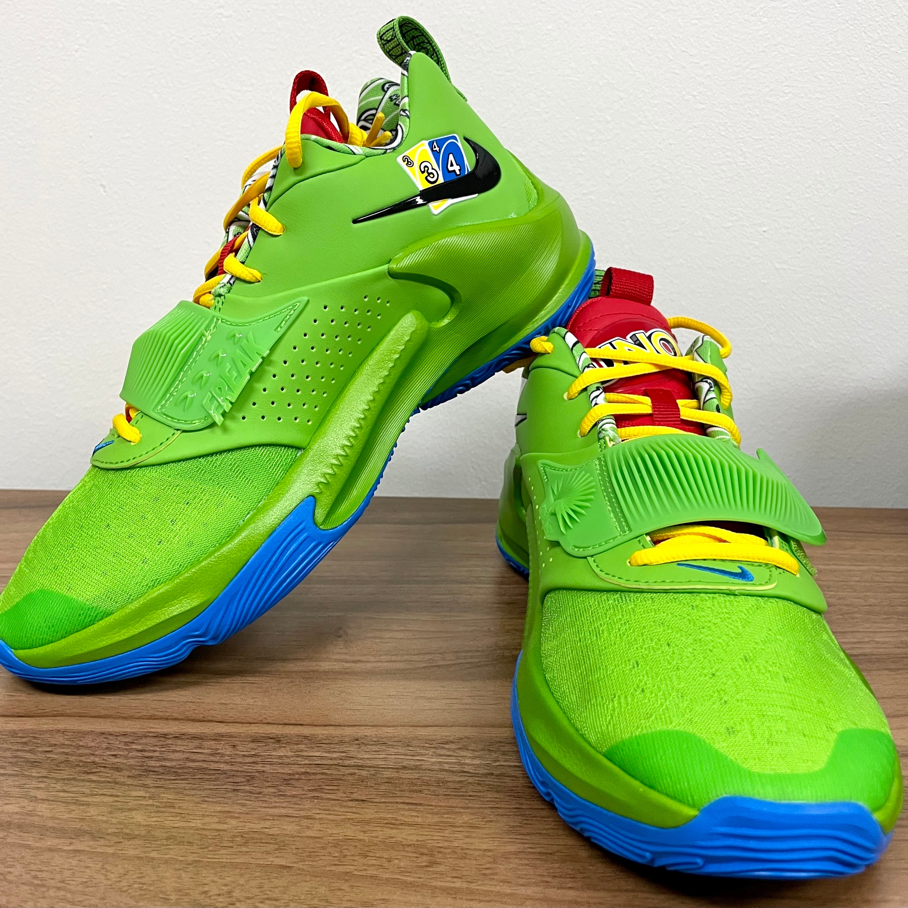 Nike x UNO Zoom Freak 3 NRG Green Bean, Nike x UNO Zoom Freak 3 NRG Photo Blue 착용 스타일 - 4