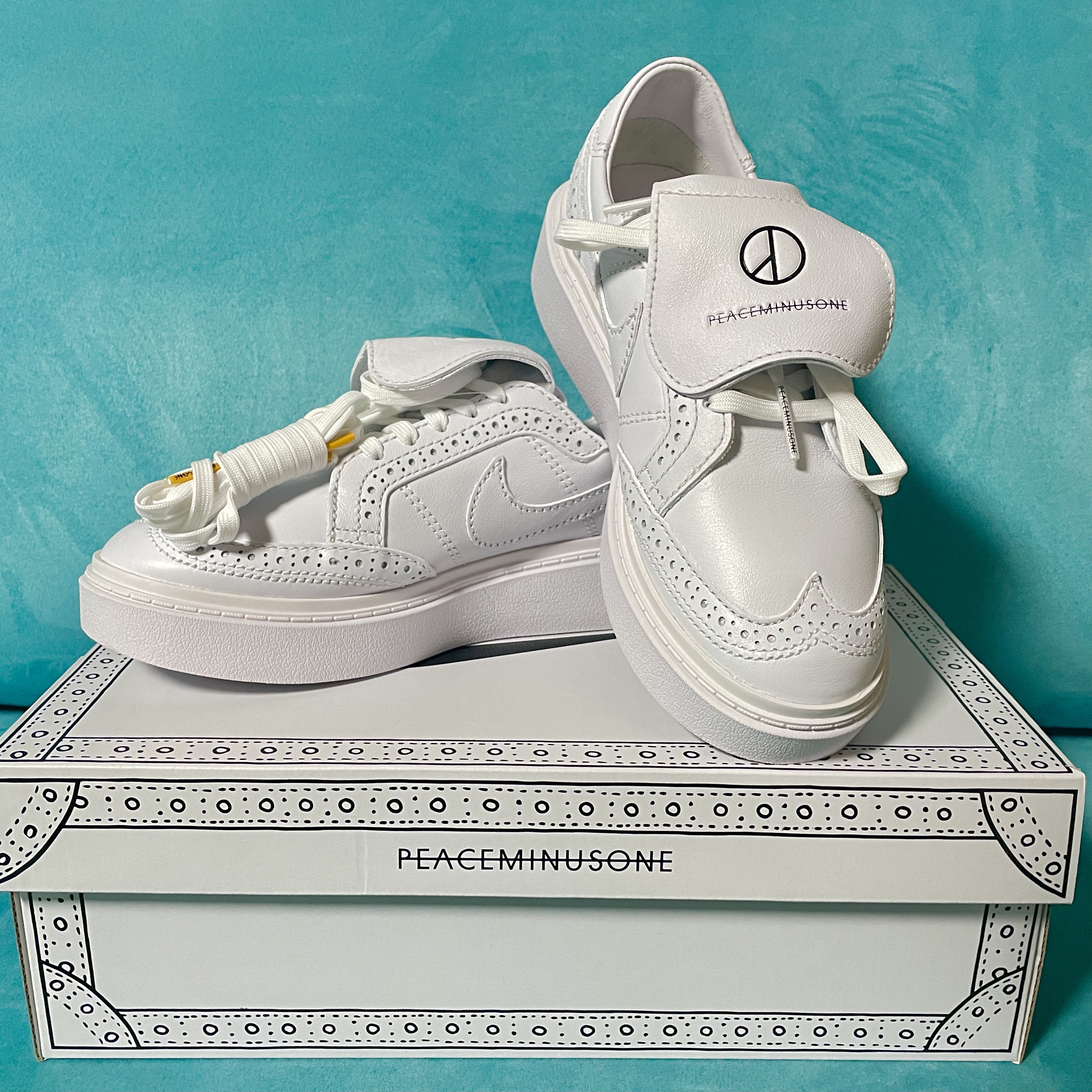 Nike x Peaceminusone Kwondo1 White 착용 스타일 - 1