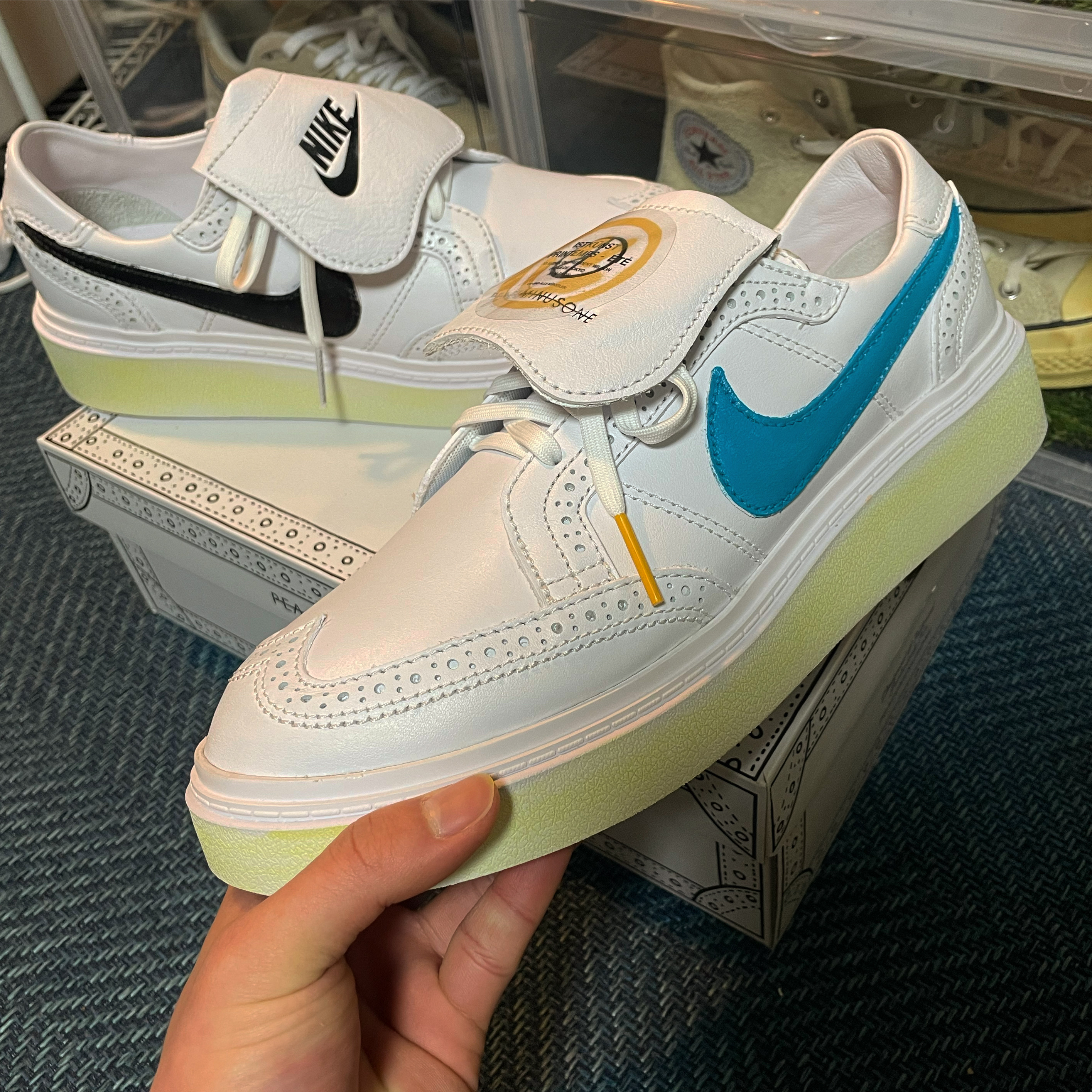 Nike x Peaceminusone Kwondo1 White 착용 스타일