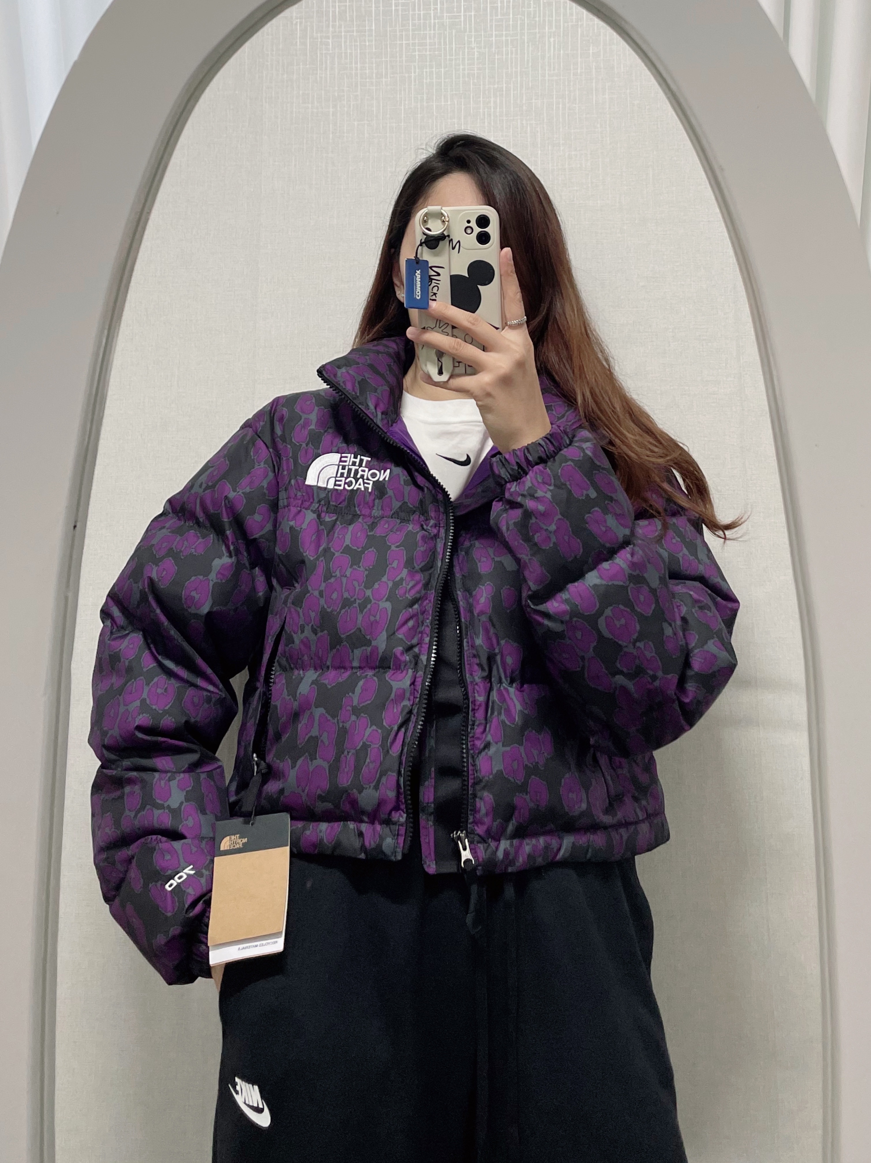 (W) Jordan 1 Mid Barely Rose, Nike Heritage 86 Corduroy Cap Lavender 착용 스타일 - 4