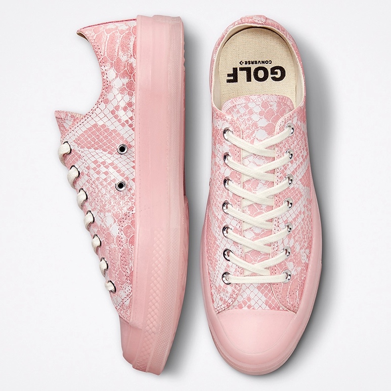 Converse x Golf Wang Chuck 70 Ox Snake Blue Topaz, Converse x Golf Wang Chuck 70 Ox Snake Pink Dogwood 착용 스타일 - 2