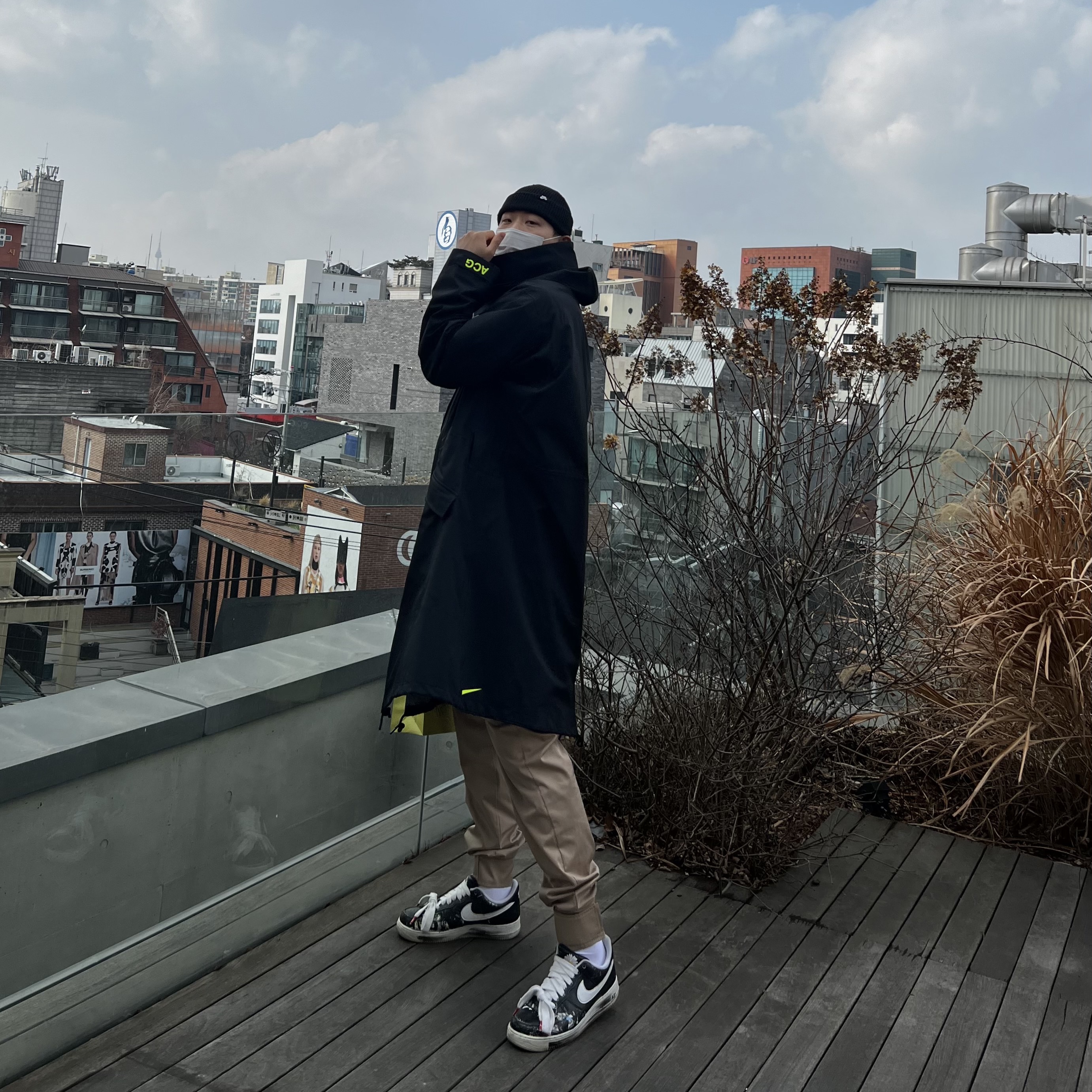 Nike x Peaceminusone Air Force 1 Low Para-Noise 착용 스타일