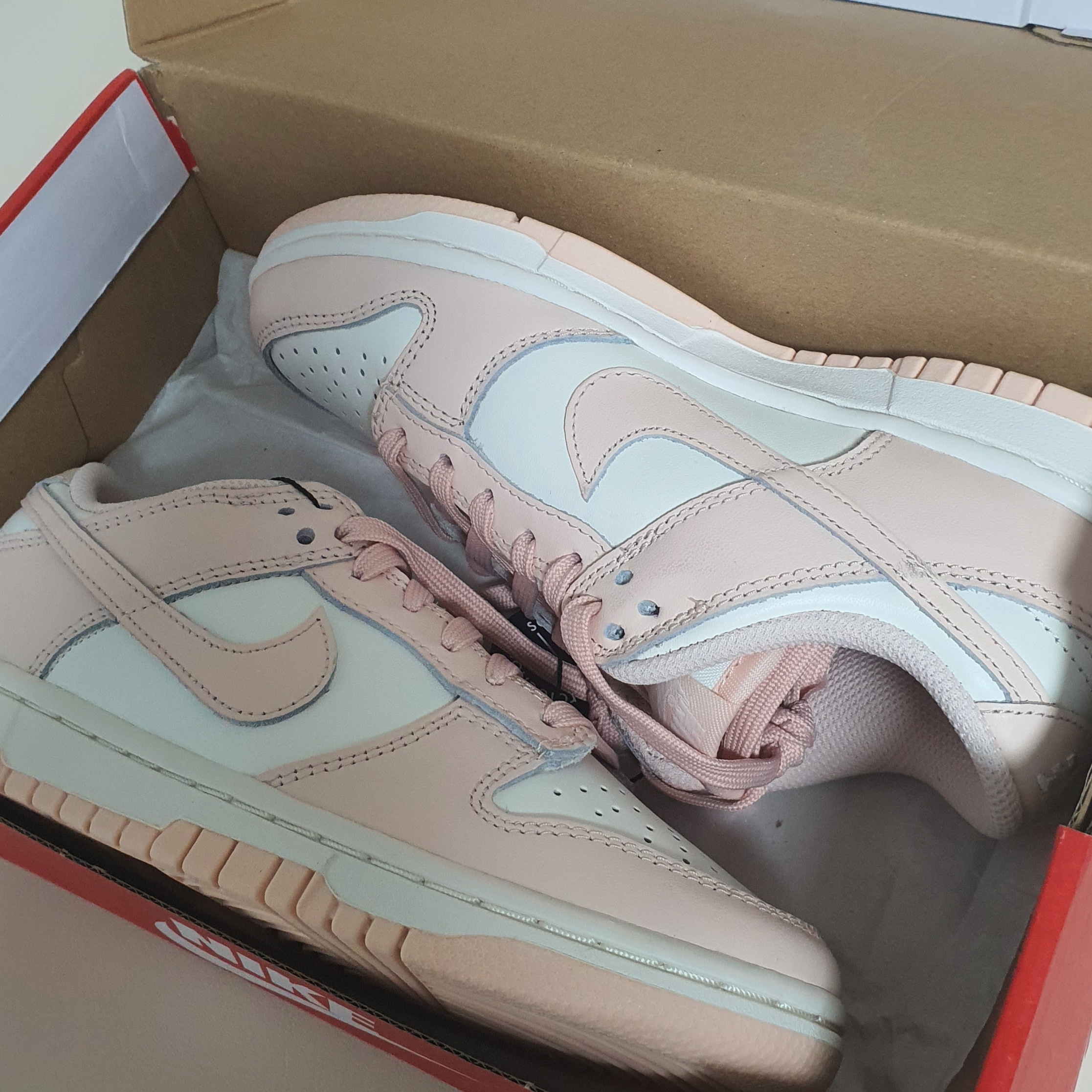 (W) Nike Dunk Low Orange Pearl 착용 스타일 - 1