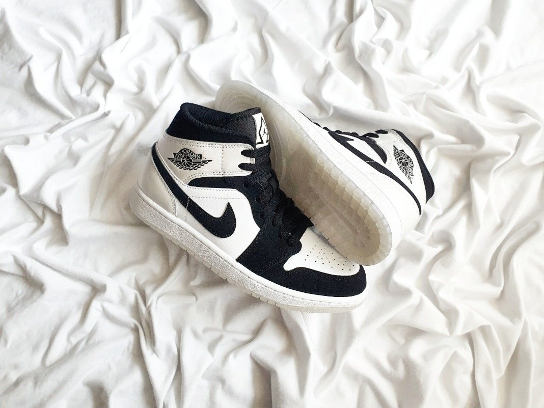 Jordan 1 Mid SE Diamond, (GS) Jordan 1 Mid SE Diamond 착용 스타일 - 1