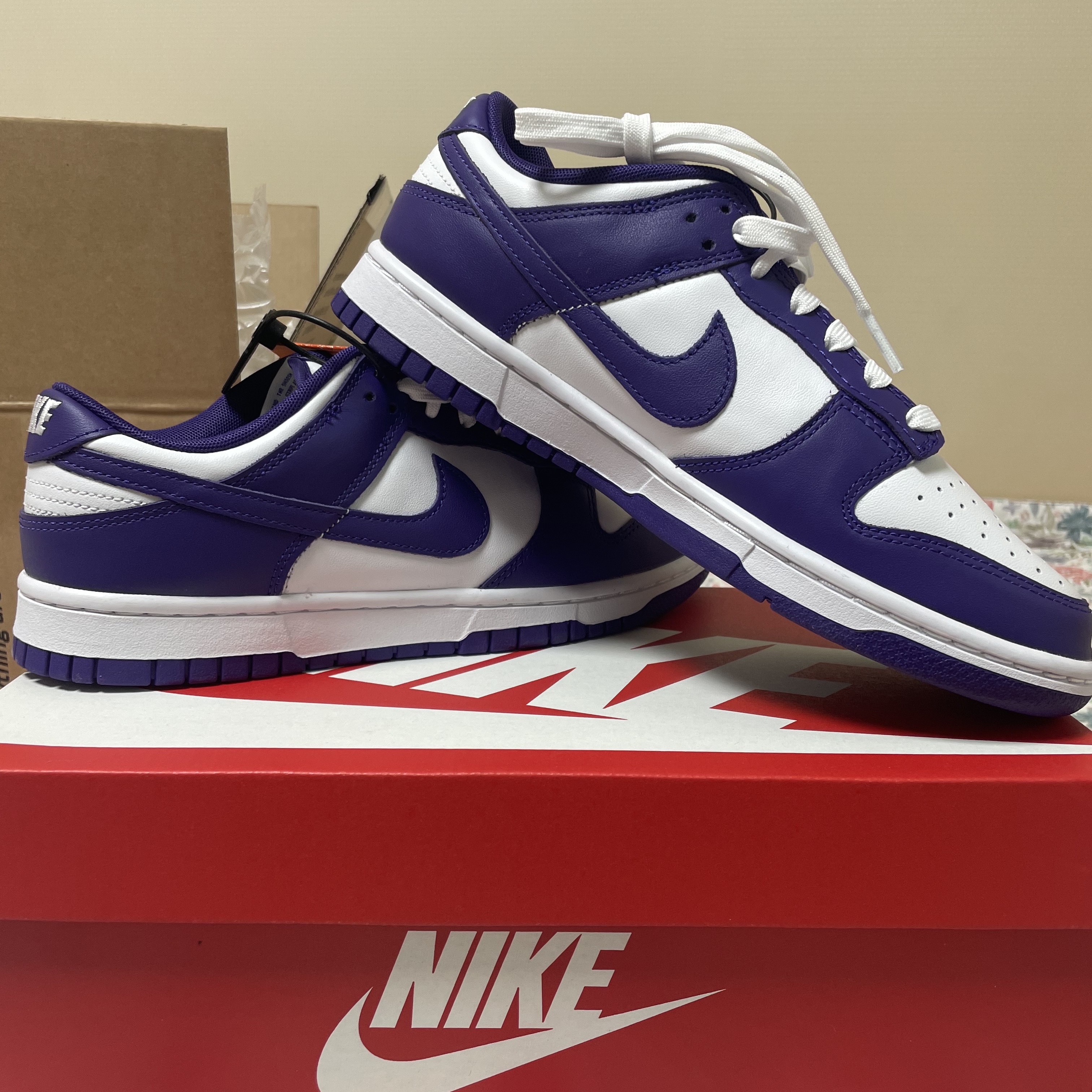Nike Dunk Low Retro Championship Court Purple 착용 스타일