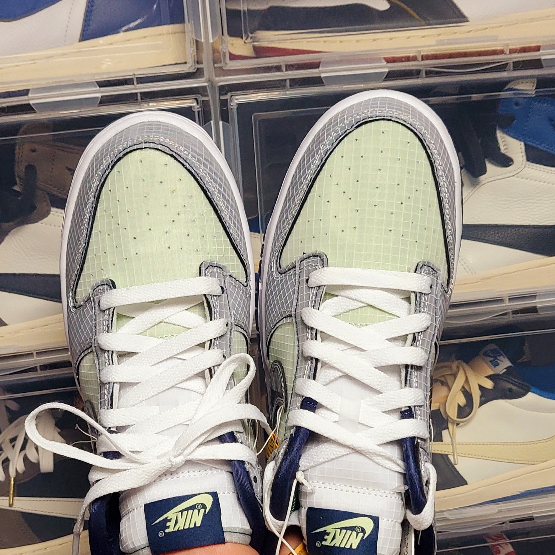 Nike x Union Dunk Low Passport Pack Pistachio 착용 스타일 - 1
