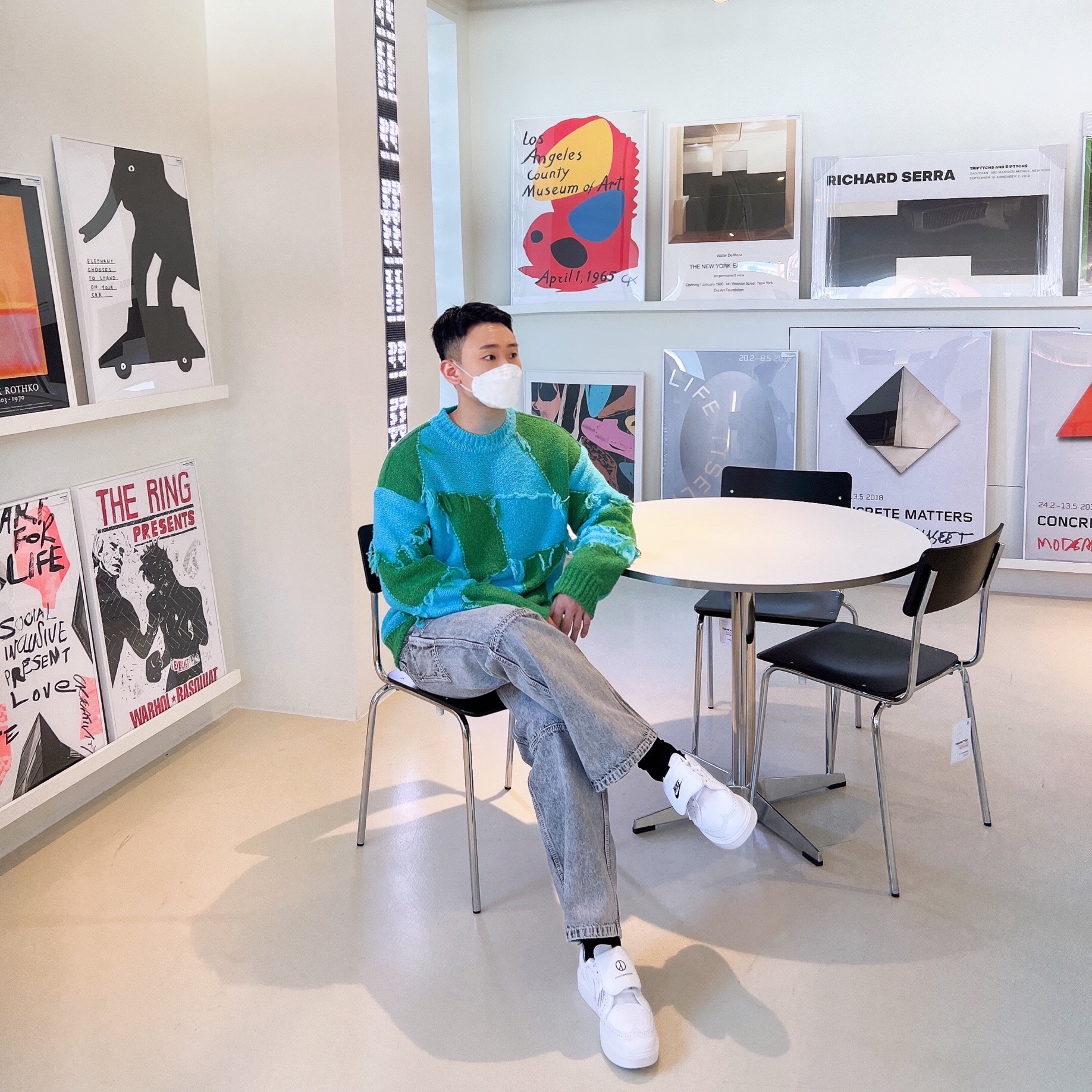 Nike x Peaceminusone Kwondo1 White 착용 스타일