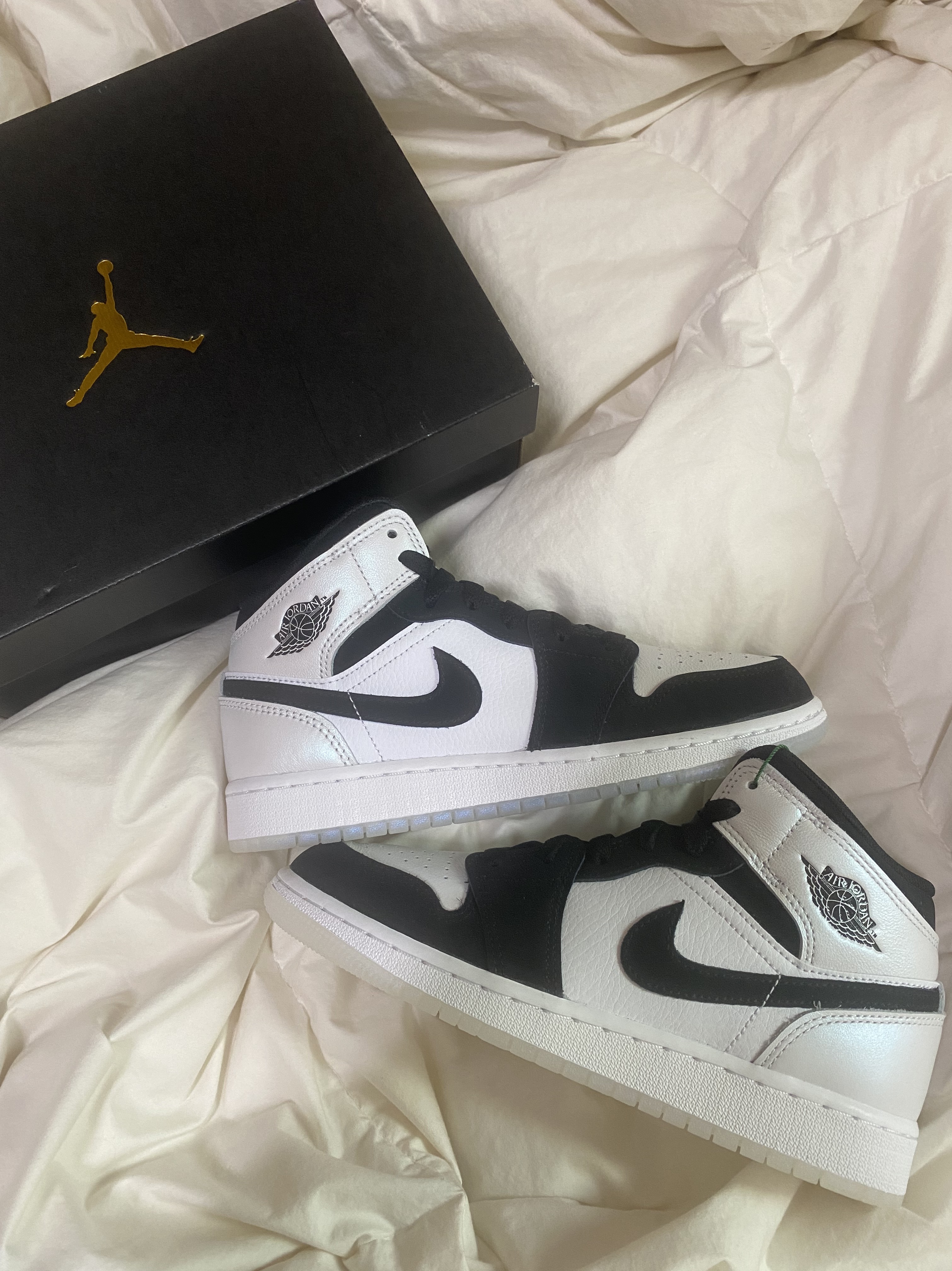 (GS) Jordan 1 Mid SE Diamond, Jordan 1 Mid SE Diamond 착용 스타일 - 4
