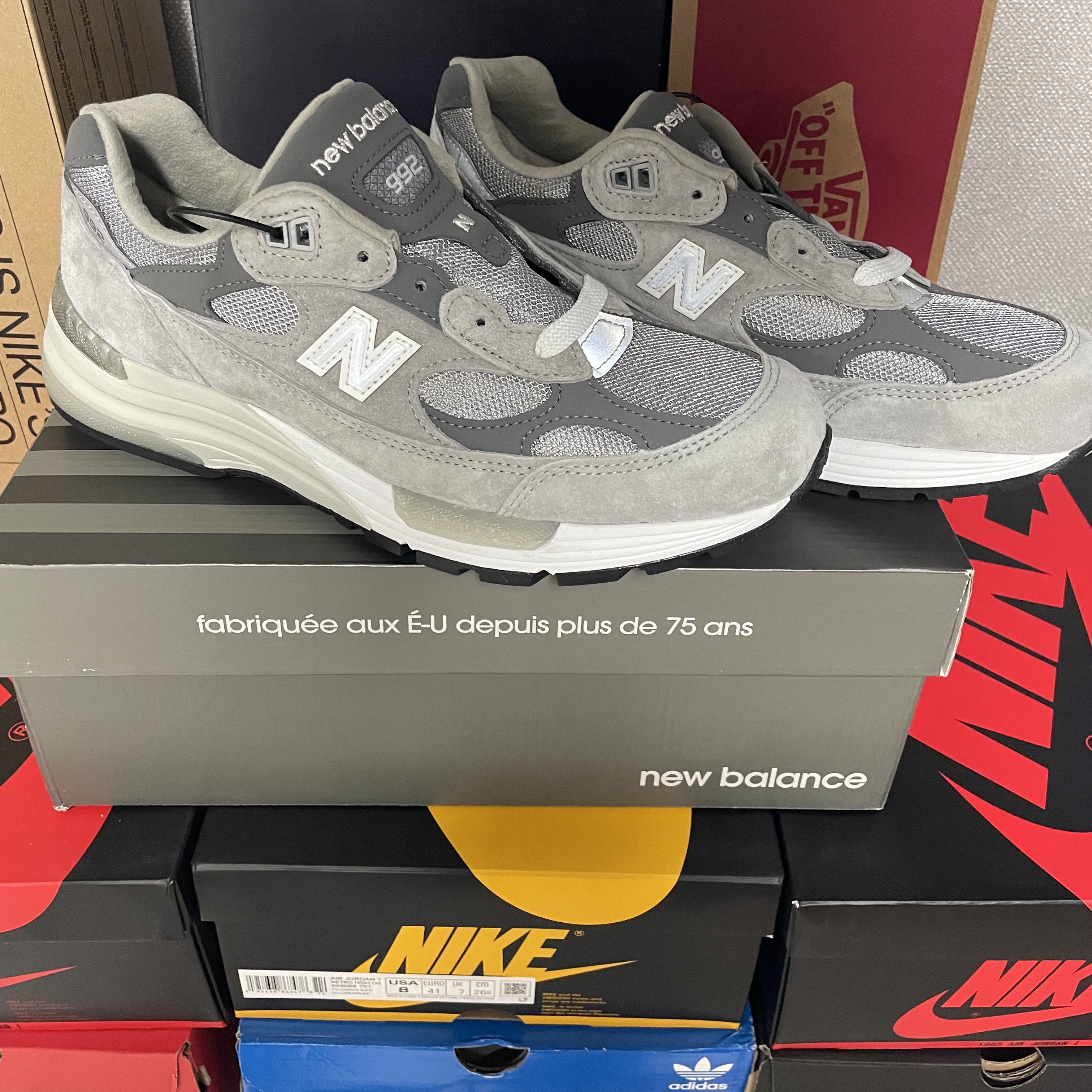 New Balance 992 Made in USA Grey - D Standard 착용 스타일