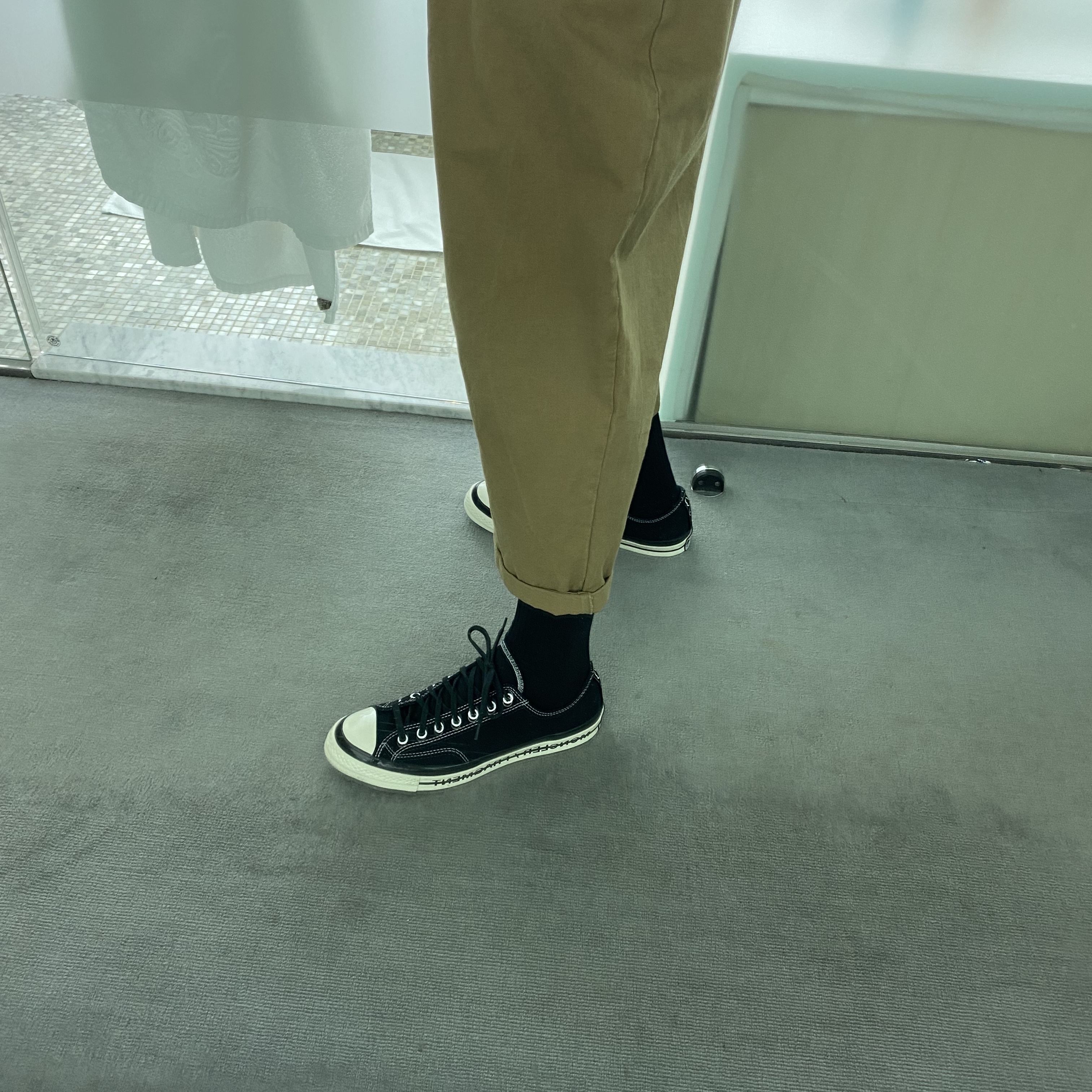 Converse x Moncler x Fragment Chuck 70 Ox Fraylor III Black 착용 스타일