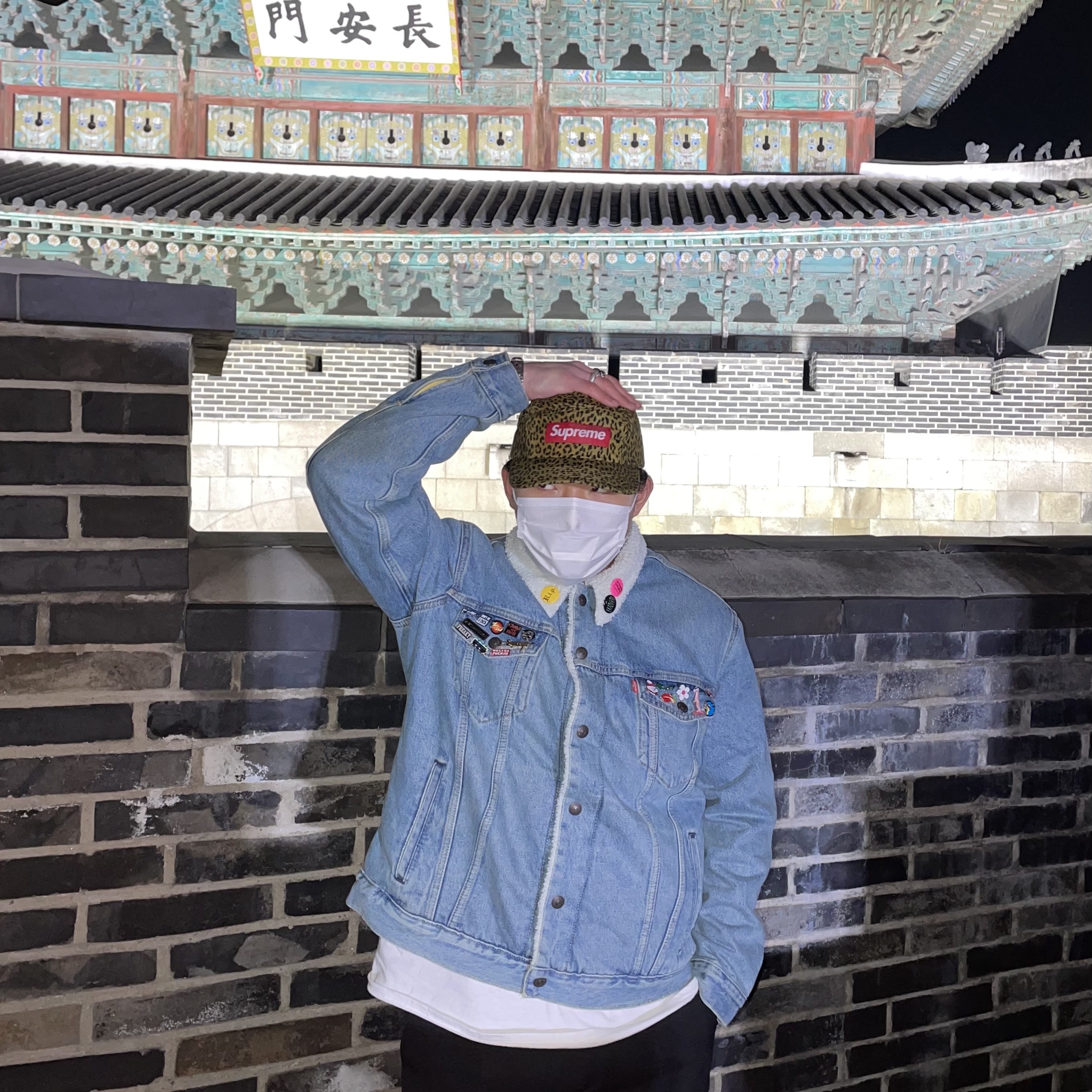Supreme x Barbour Waxed Cotton Camp Cap Leopard - 20SS 착용 스타일 - 1