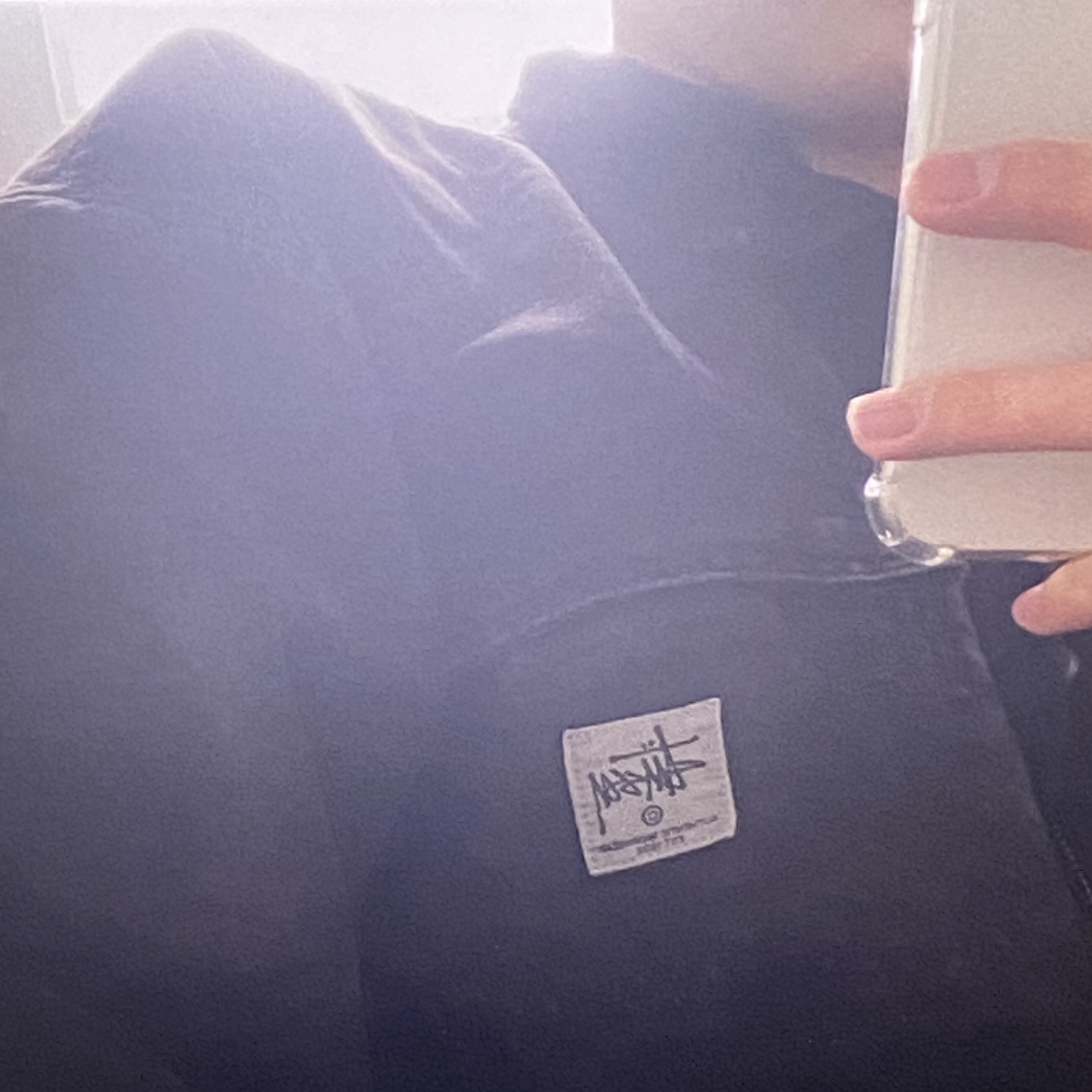 Stussy Washed Canvas Shop Jacket Black 착용 스타일 - 2