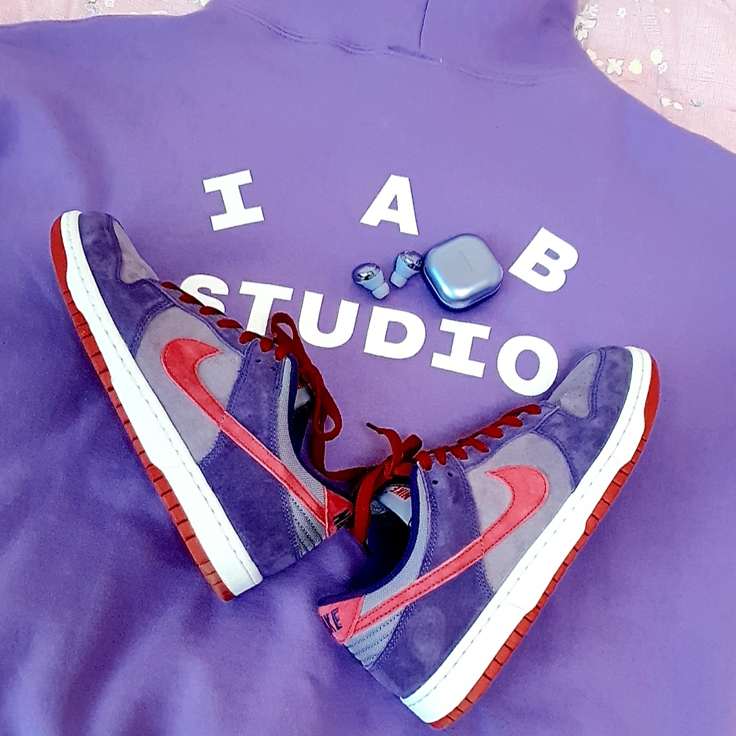 IAB Studio x Thor Hoodie Purple, Nike Dunk Low SP Plum 2020 착용 스타일