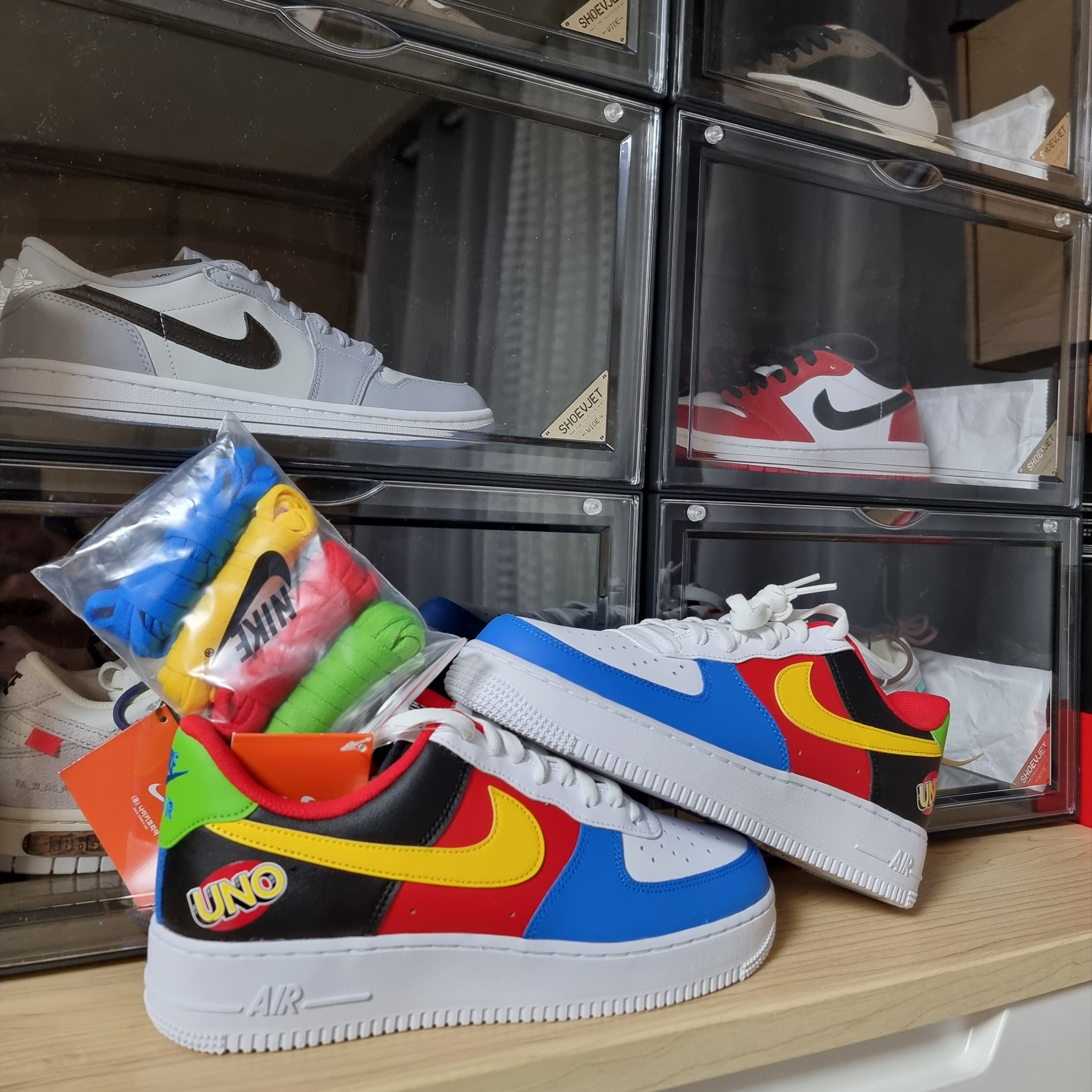 Nike x UNO Air Force 1 '07 QS White Yellow Zest 착용 스타일