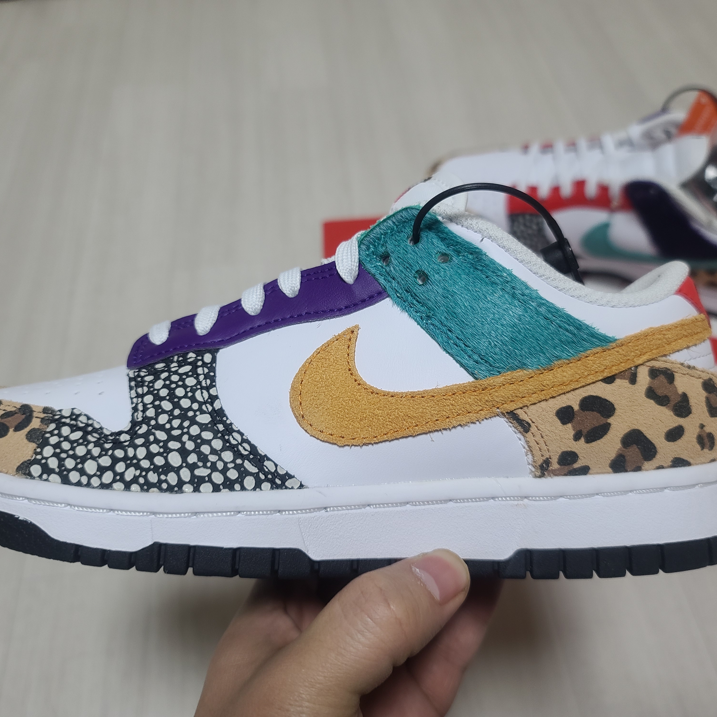 (W) Nike Dunk Low SE Patchwork 착용 스타일 - 3