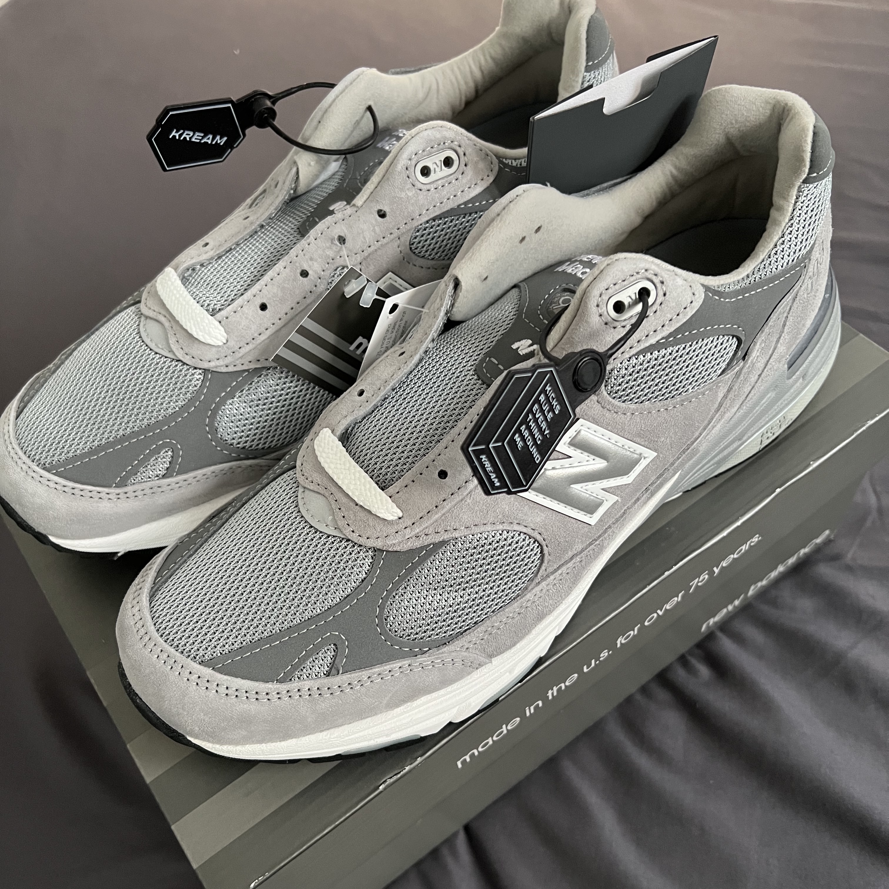 New Balance 993 Made in USA Grey - D Standard 착용 스타일