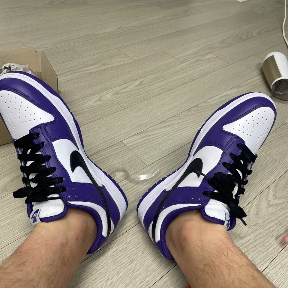 Nike Dunk Low Retro Championship Court Purple 착용 스타일