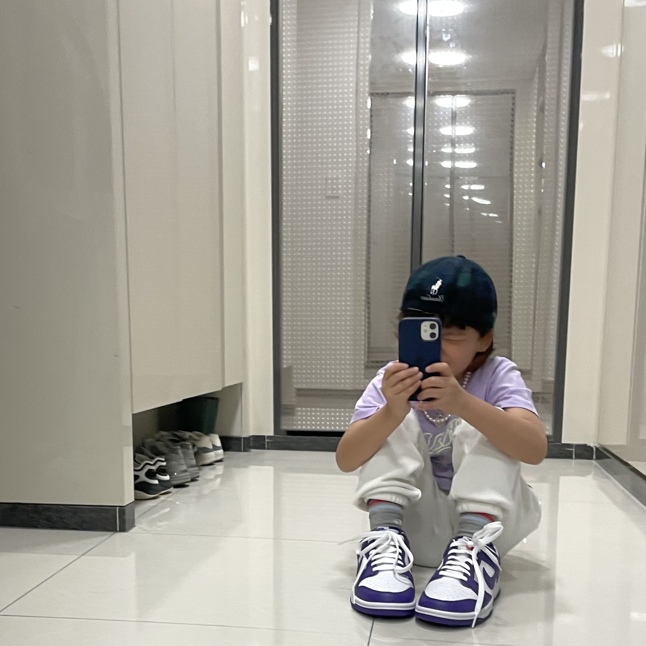 Nike Dunk Low Retro Championship Court Purple 착용 스타일