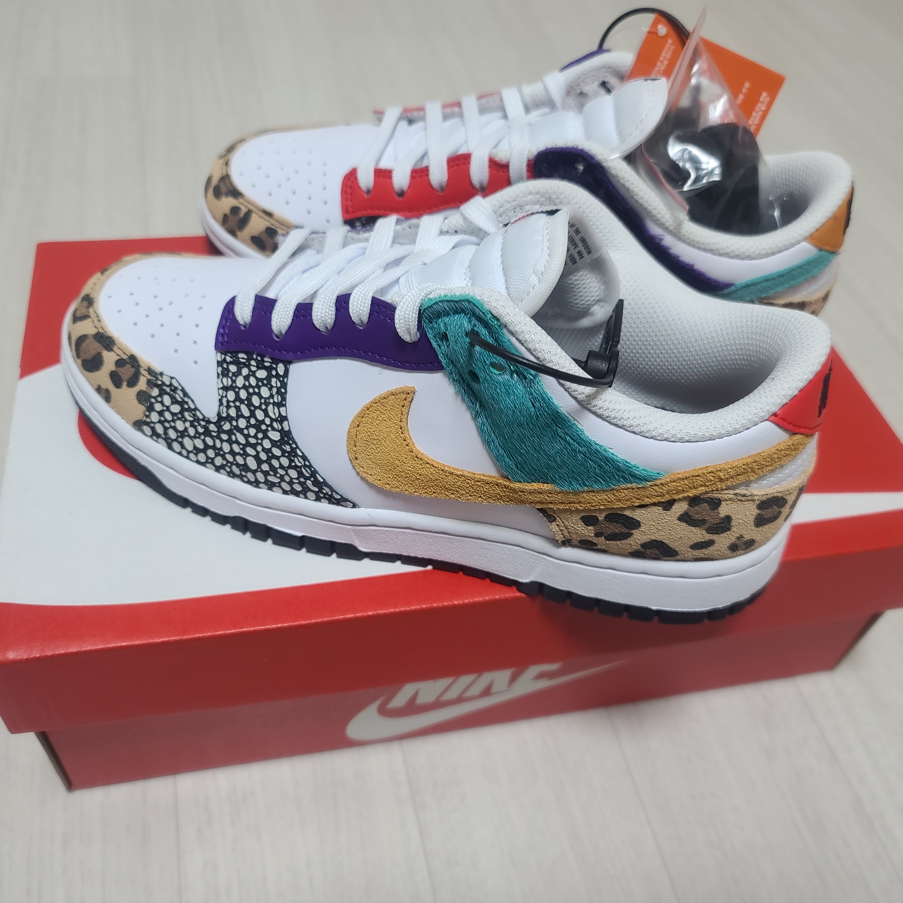 (W) Nike Dunk Low SE Patchwork 착용 스타일 - 1
