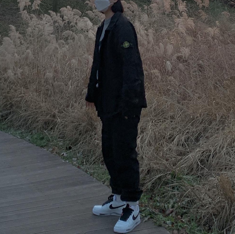 Stone Island 114WN T.CO+OLD Overshirt Black - 22SS, Nike x Peaceminusone Air Force 1 Low Para-Noise 2.0 착용 스타일