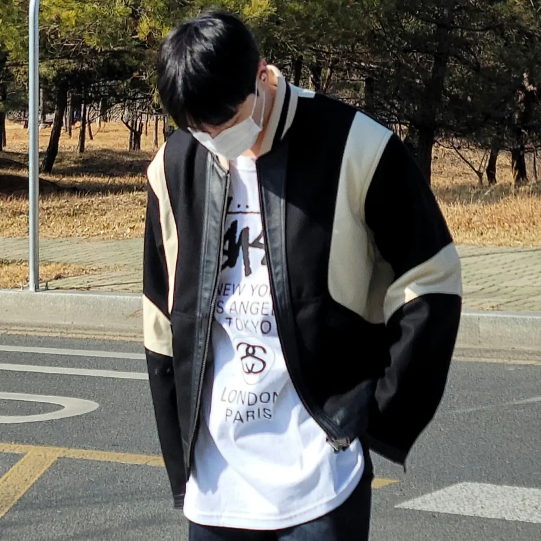 Y-3 Yohji Star Black, Stussy World Tour T-Shirt White 착용 스타일 - 2