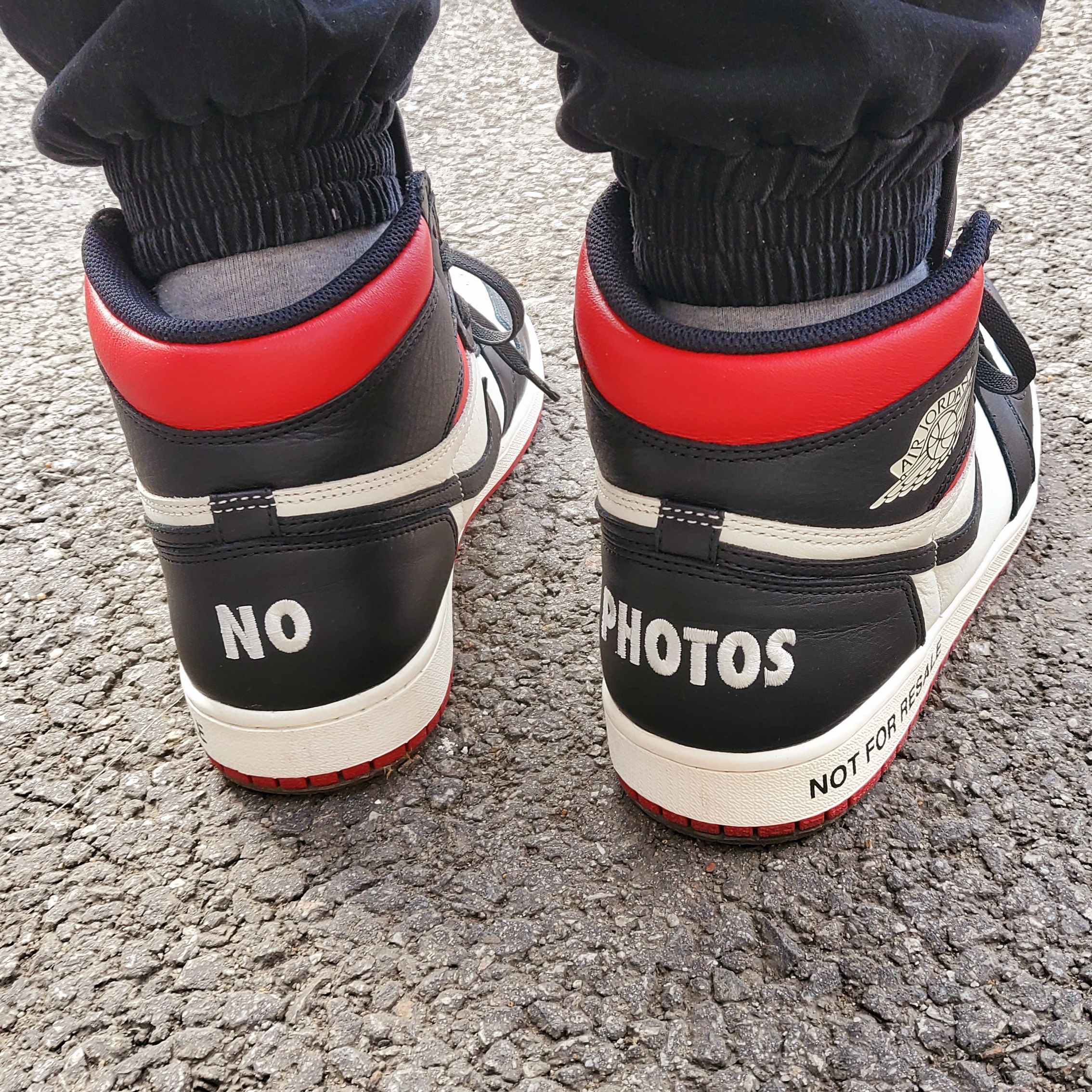 Jordan 1 Retro High Not for Resale Varsity Red 착용 스타일 - 5