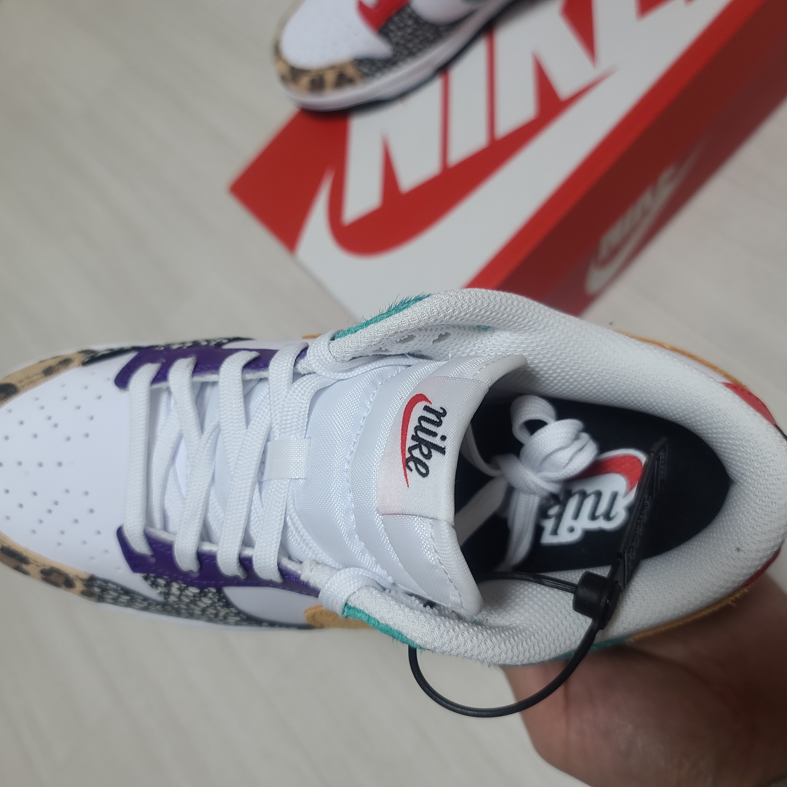 (W) Nike Dunk Low SE Patchwork 착용 스타일 - 5