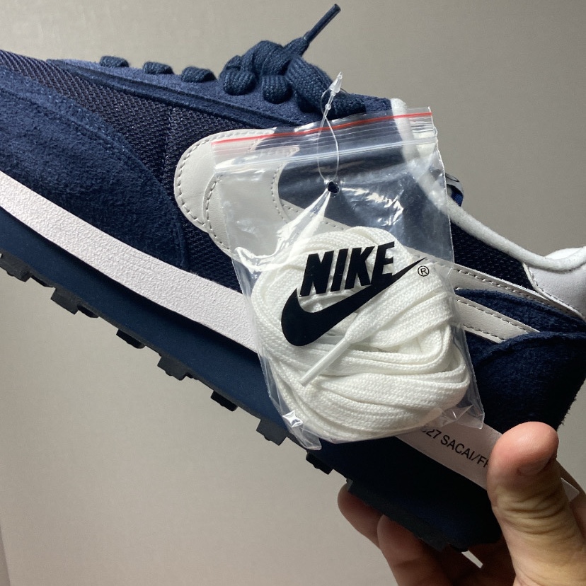 Nike x Sacai x Fragment LDWaffle Blackened Blue 착용 스타일 - 4
