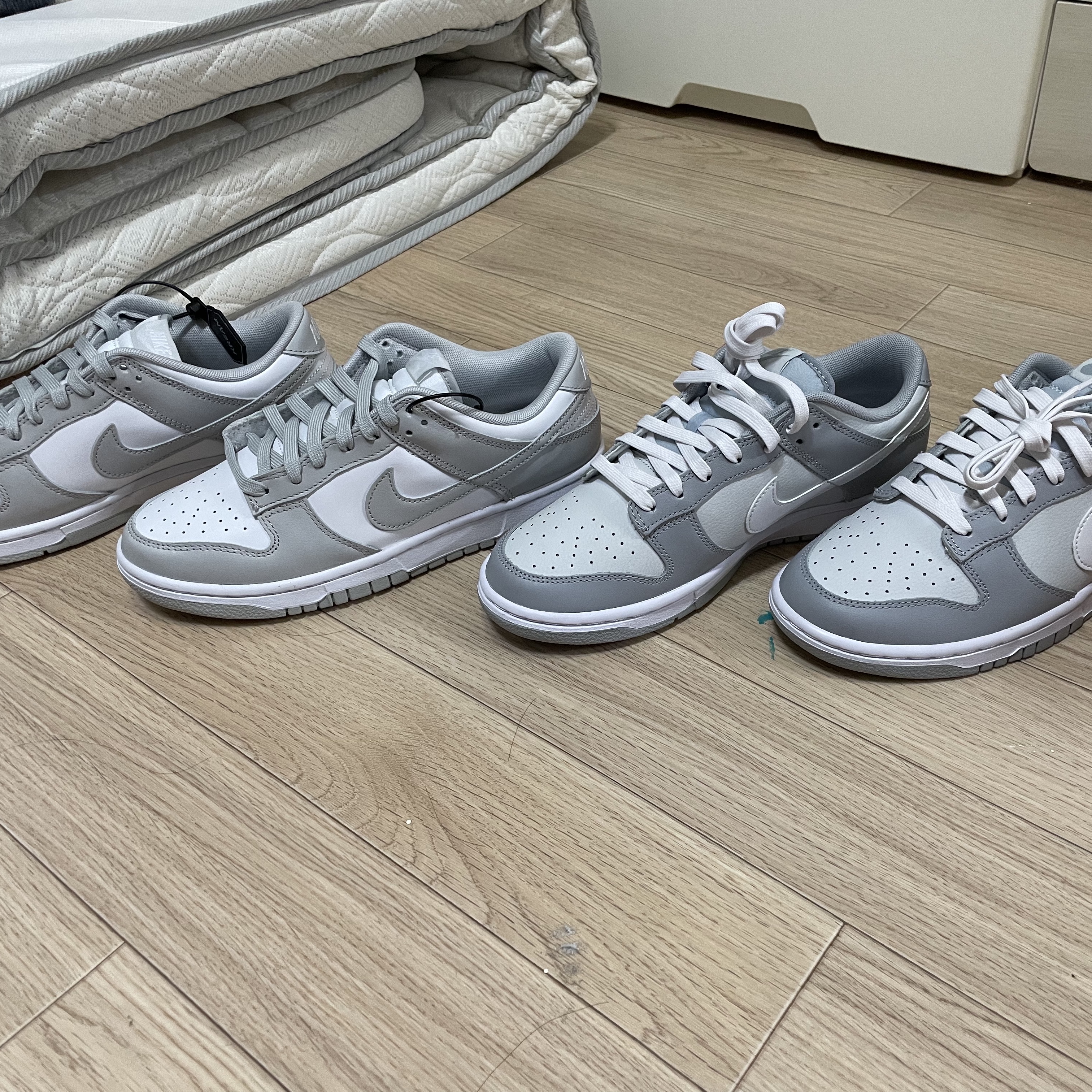Nike Dunk Low Retro Grey Fog, Nike Dunk Low Retro Wolf Grey 착용 스타일 - 1