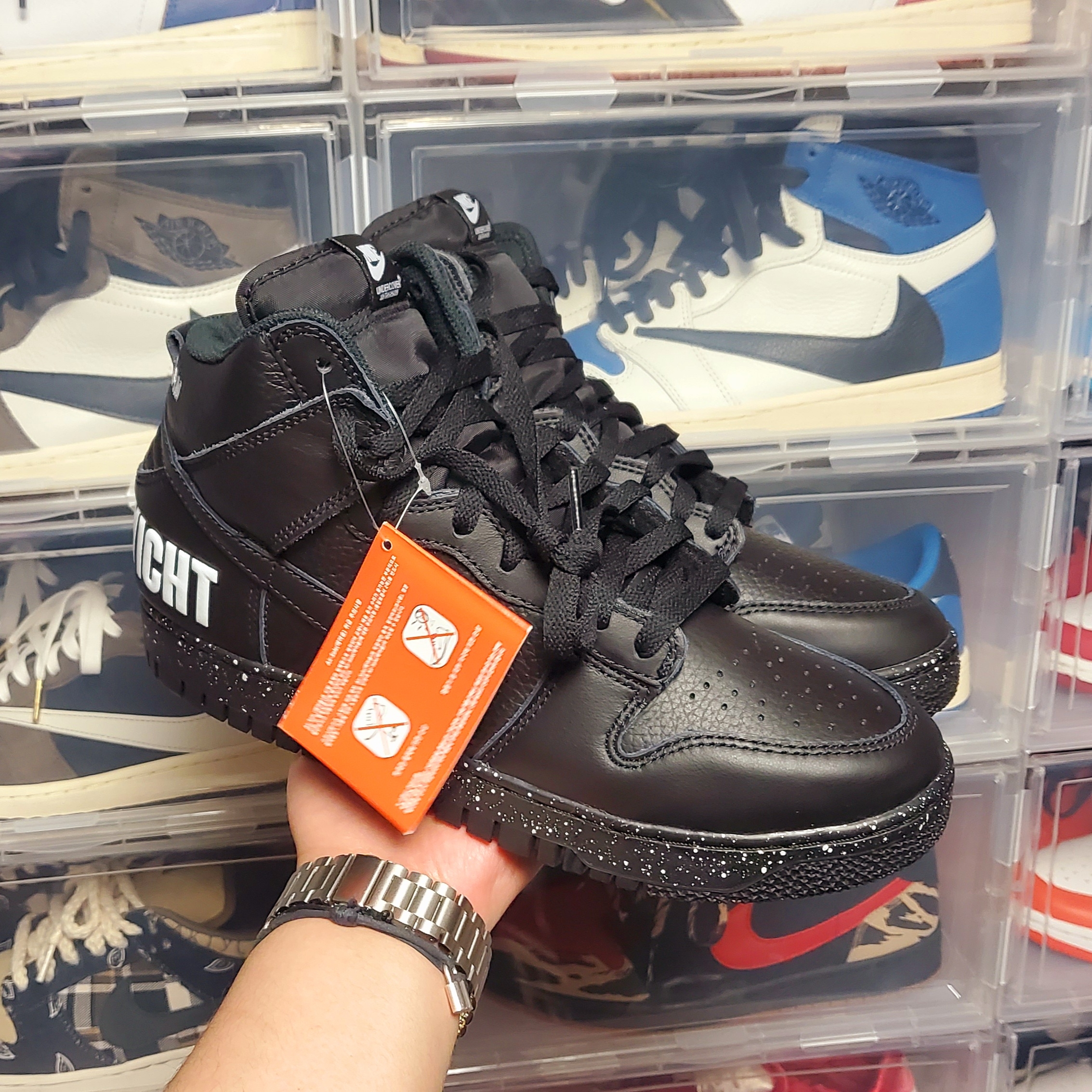 Nike x Undercover Dunk High 1985 Black 착용 스타일 - 5