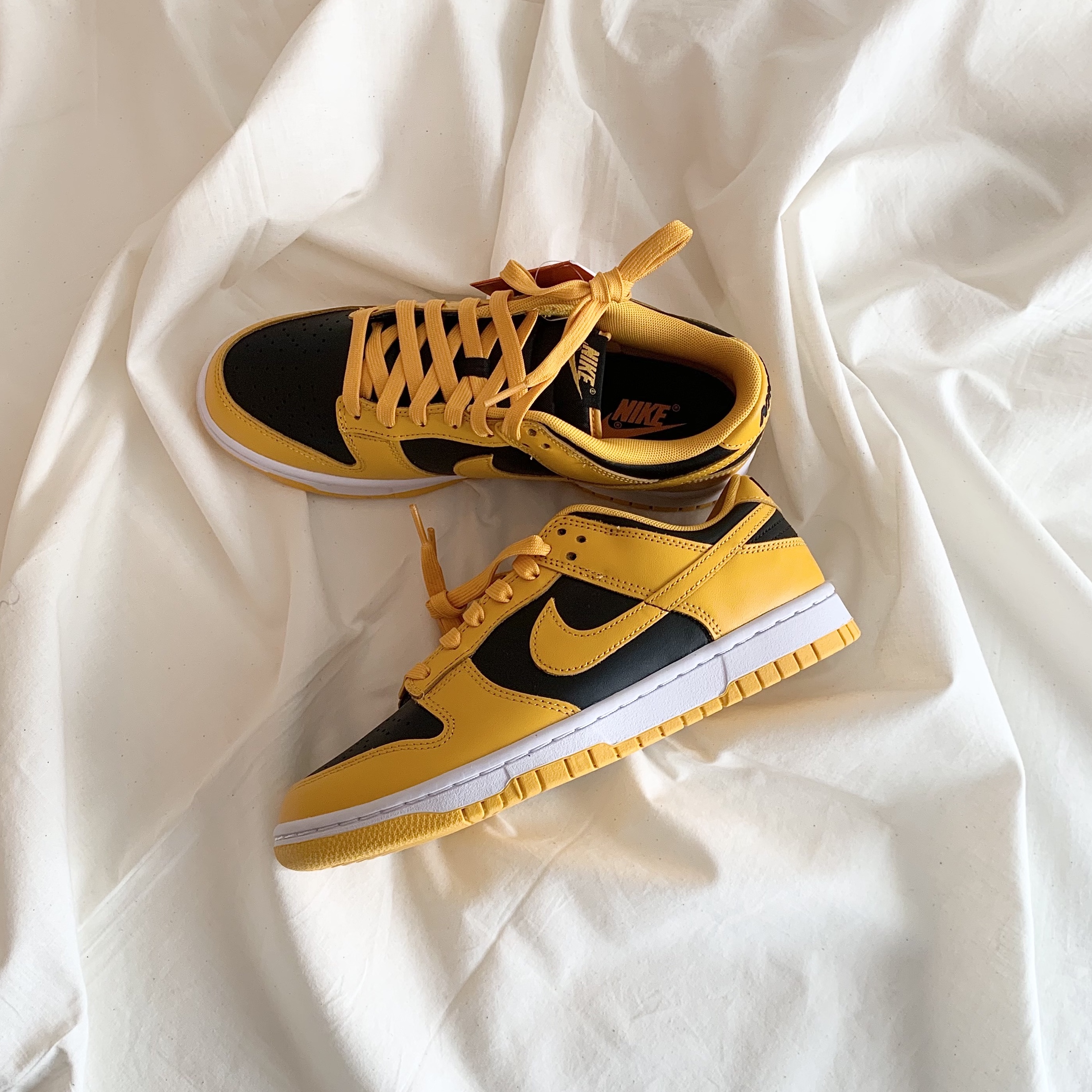 Nike Dunk Low Retro Championship Goldenrod 착용 스타일