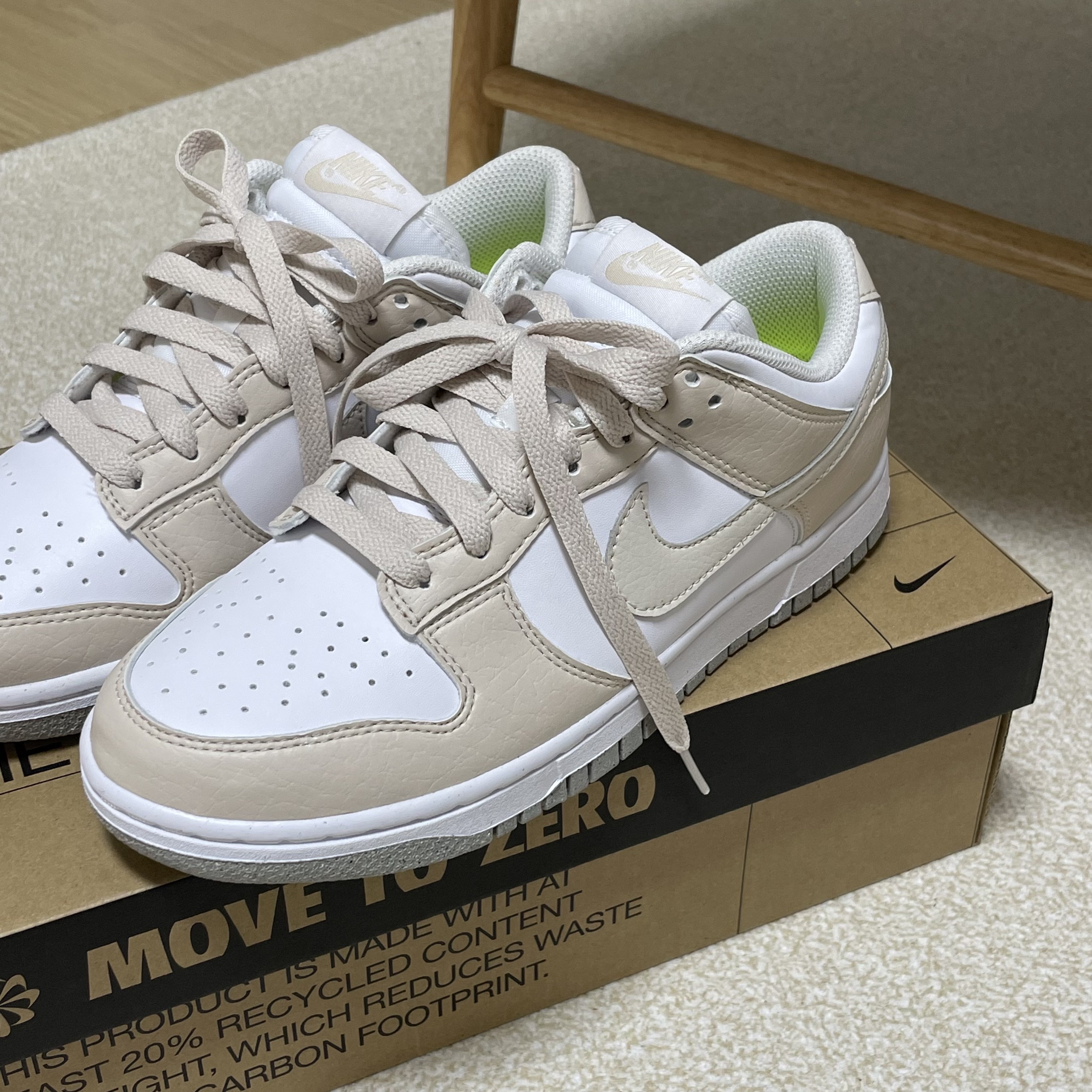 (W) Nike Dunk Low Next Nature Light Orewood Brown 착용 스타일
