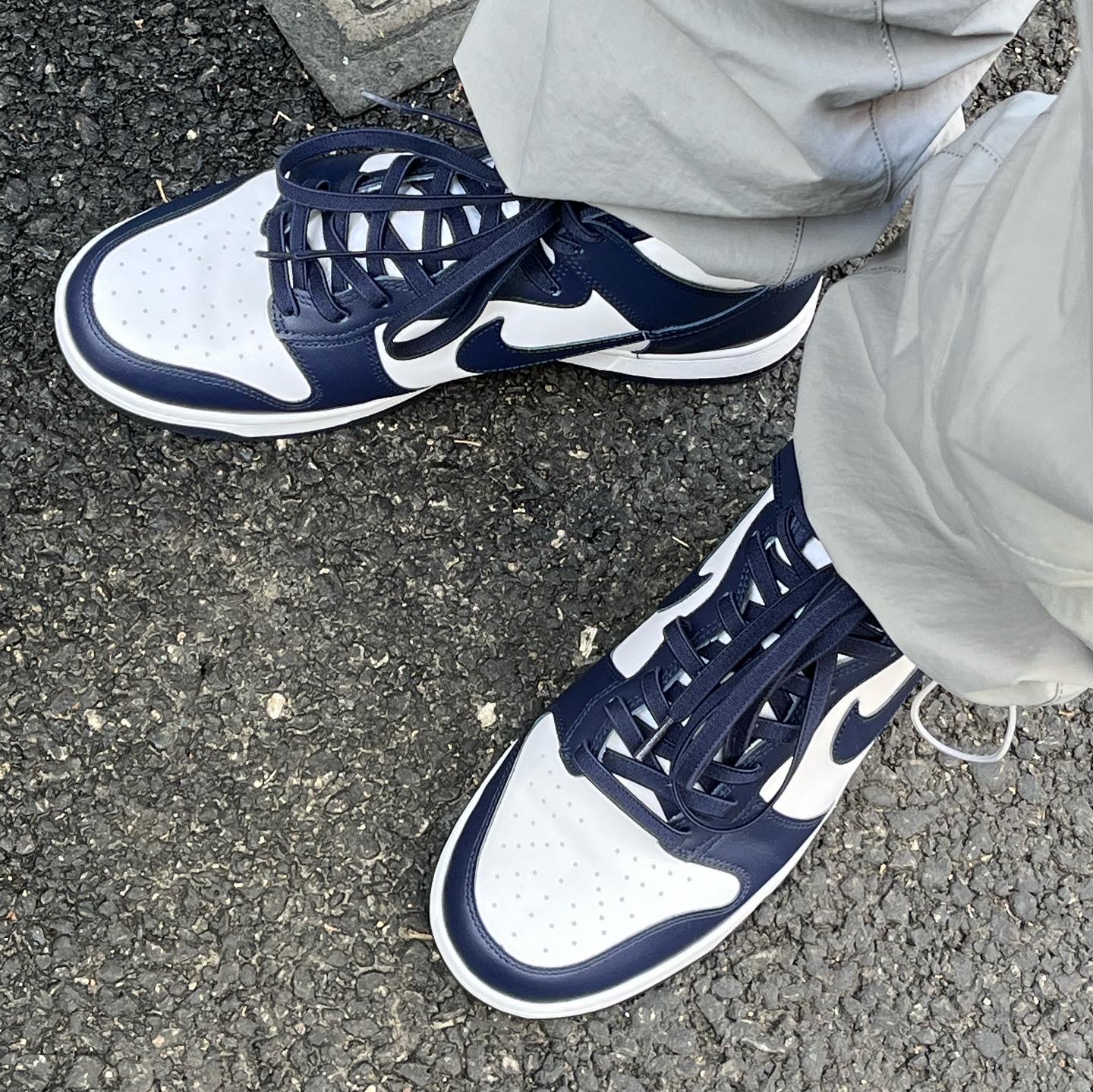 Nike Dunk High Retro Championship Navy 착용 스타일 - 1