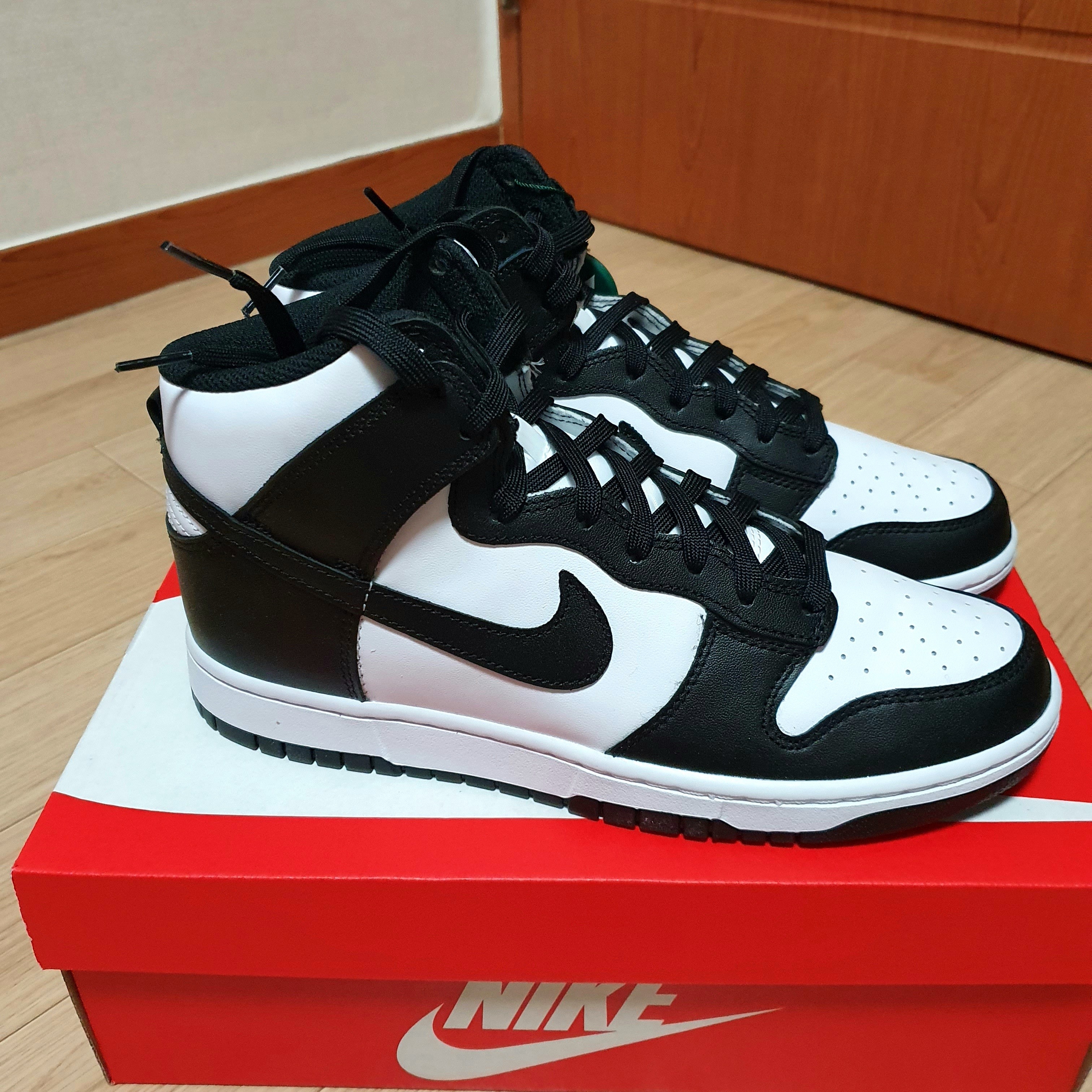 Nike Dunk High Retro Championship White 착용 스타일 - 1