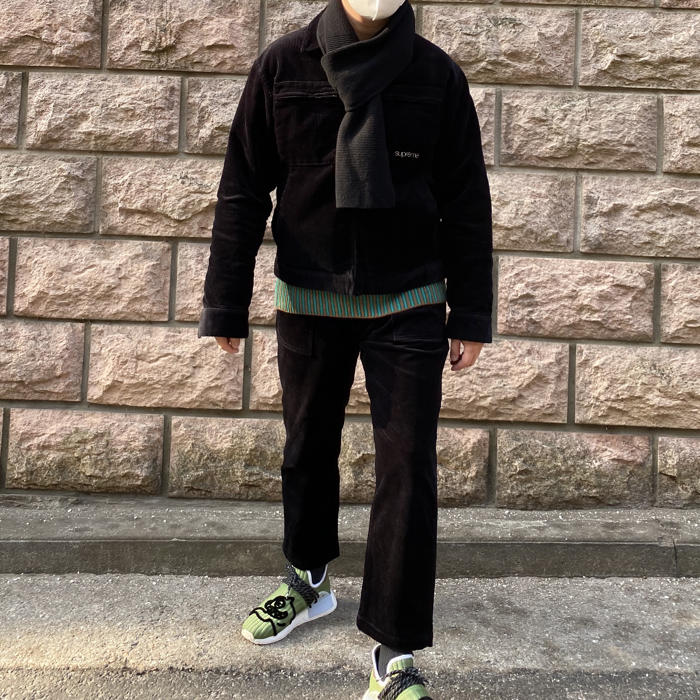Supreme Corduroy Zip Jacket Black - 21FW, Adidas x Billionaire Boys Club x Pharrell Williams Hu NMD Running Dog 착용 스타일 - 1