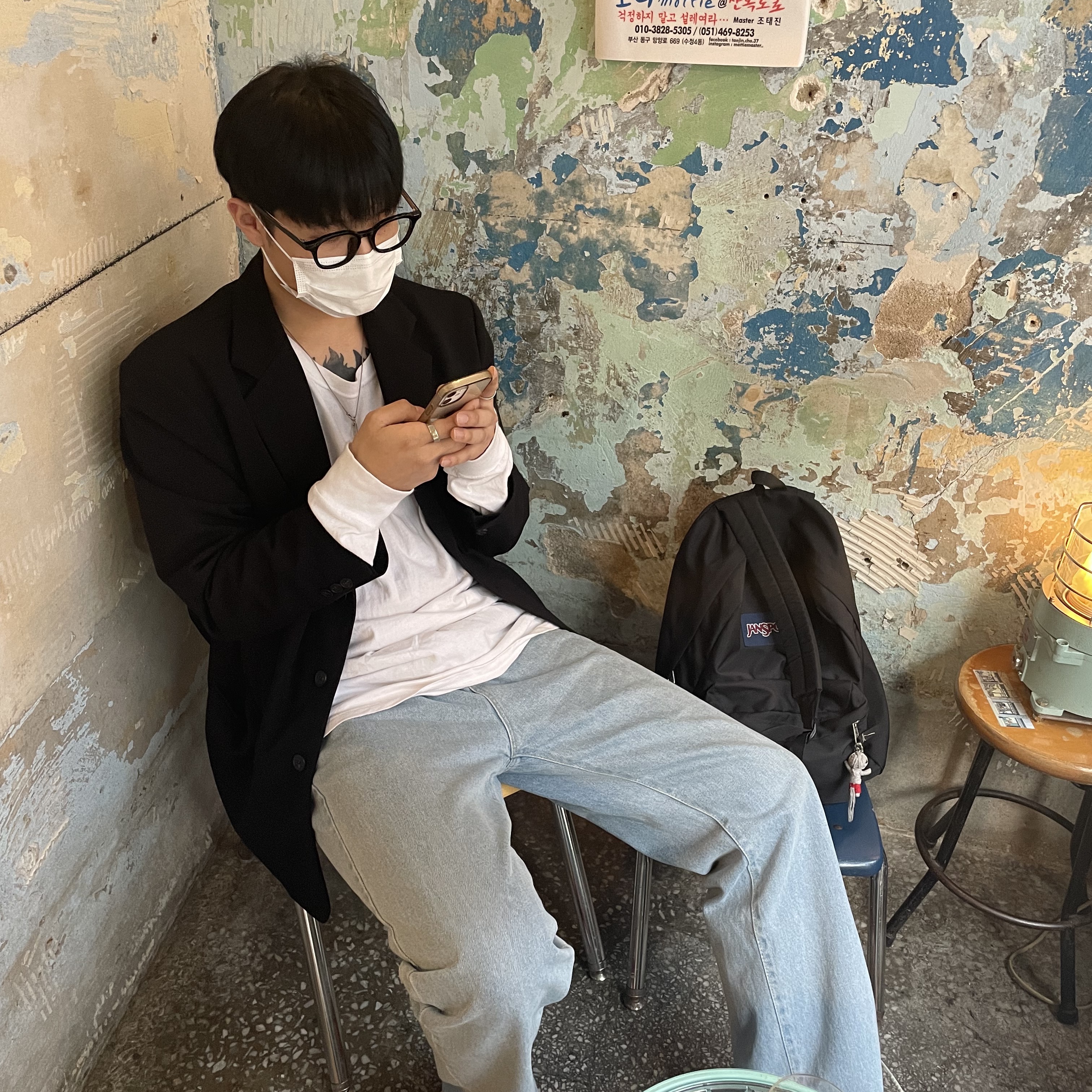 Stussy Basic Stussy LS T-Shirt White 2021 착용 스타일