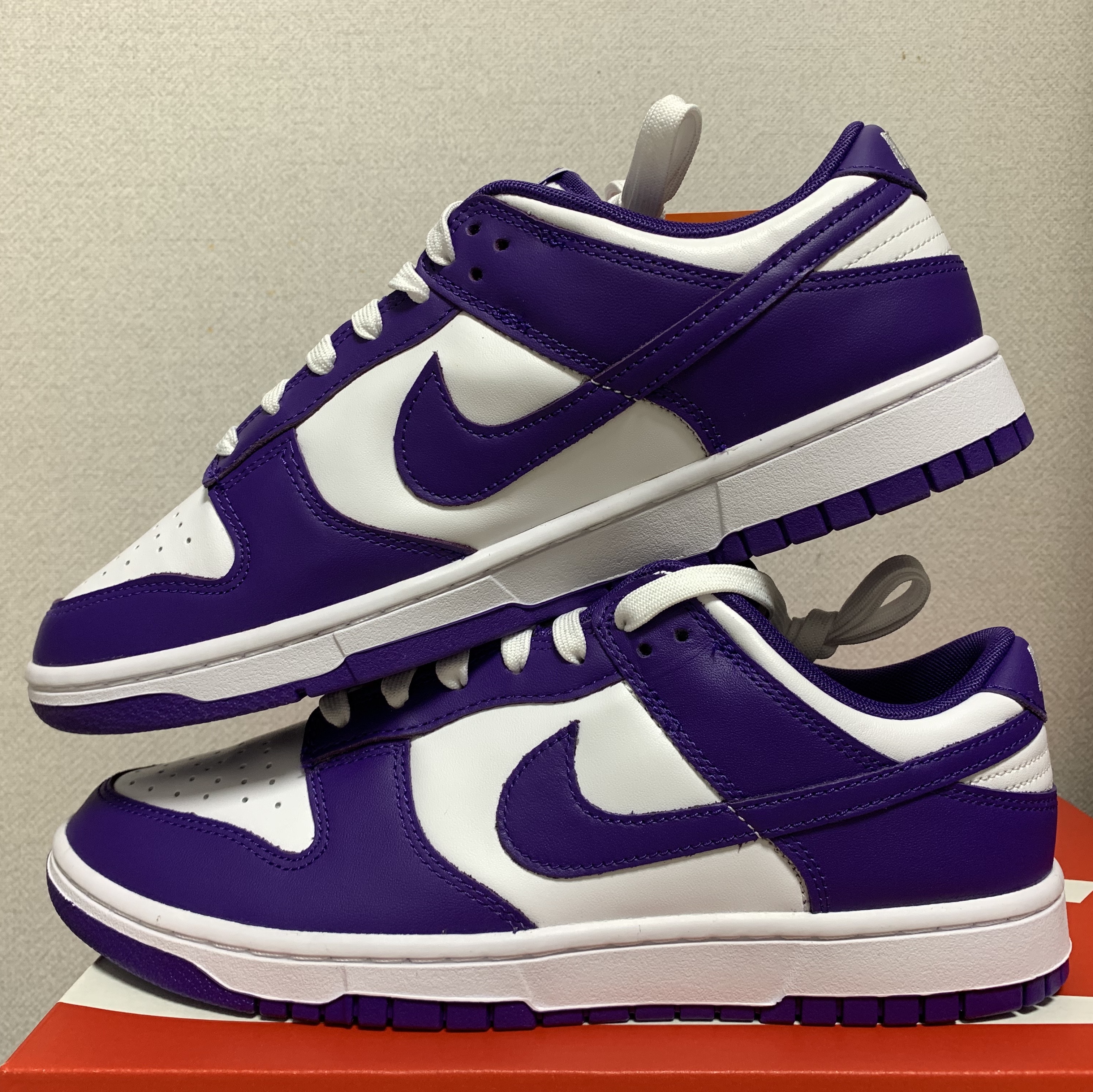 Nike Dunk Low Retro Championship Court Purple 착용 스타일 - 4