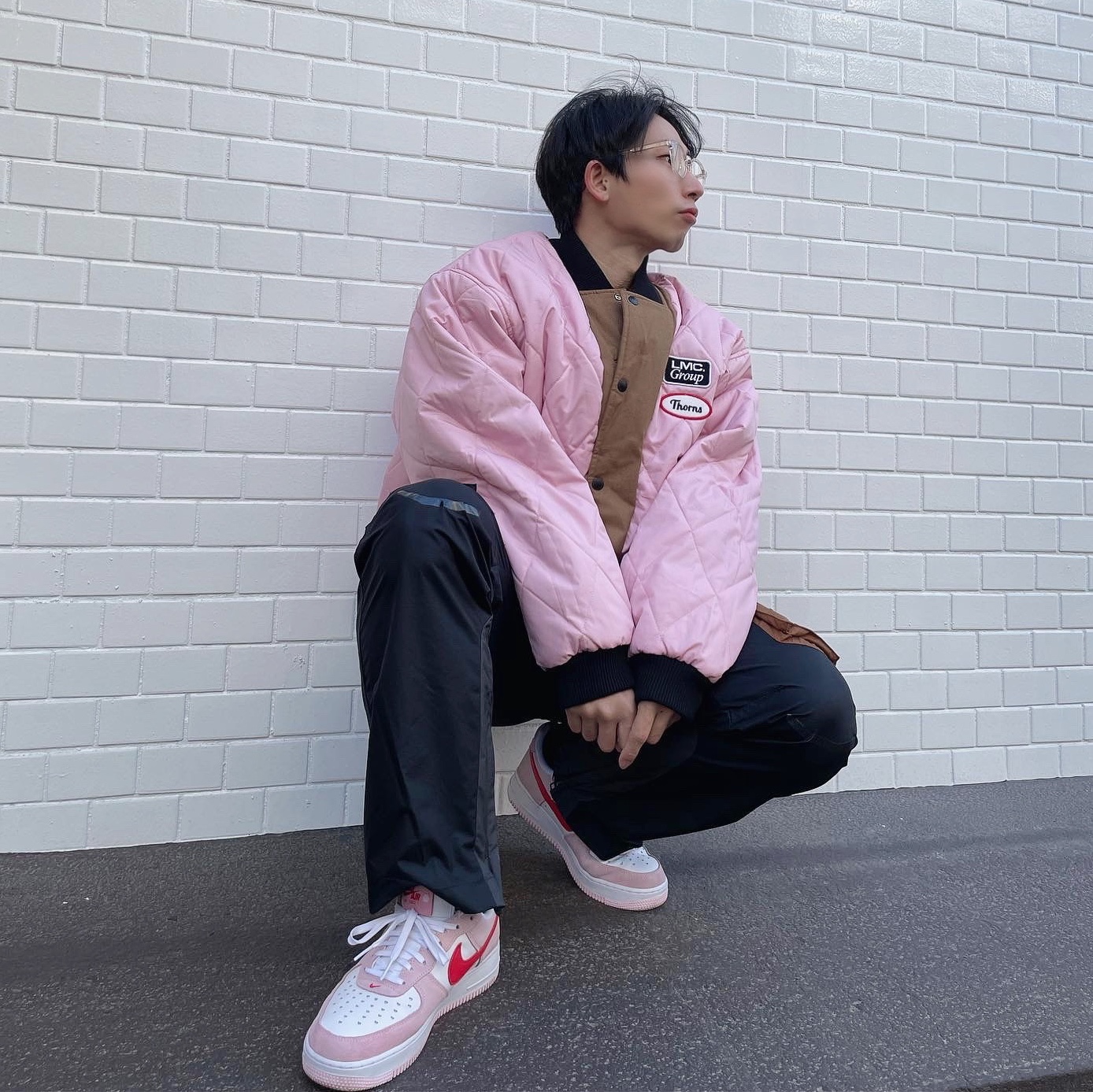 Nike Air Force 1 '07 QS Valentine's Day 착용 스타일 - 1