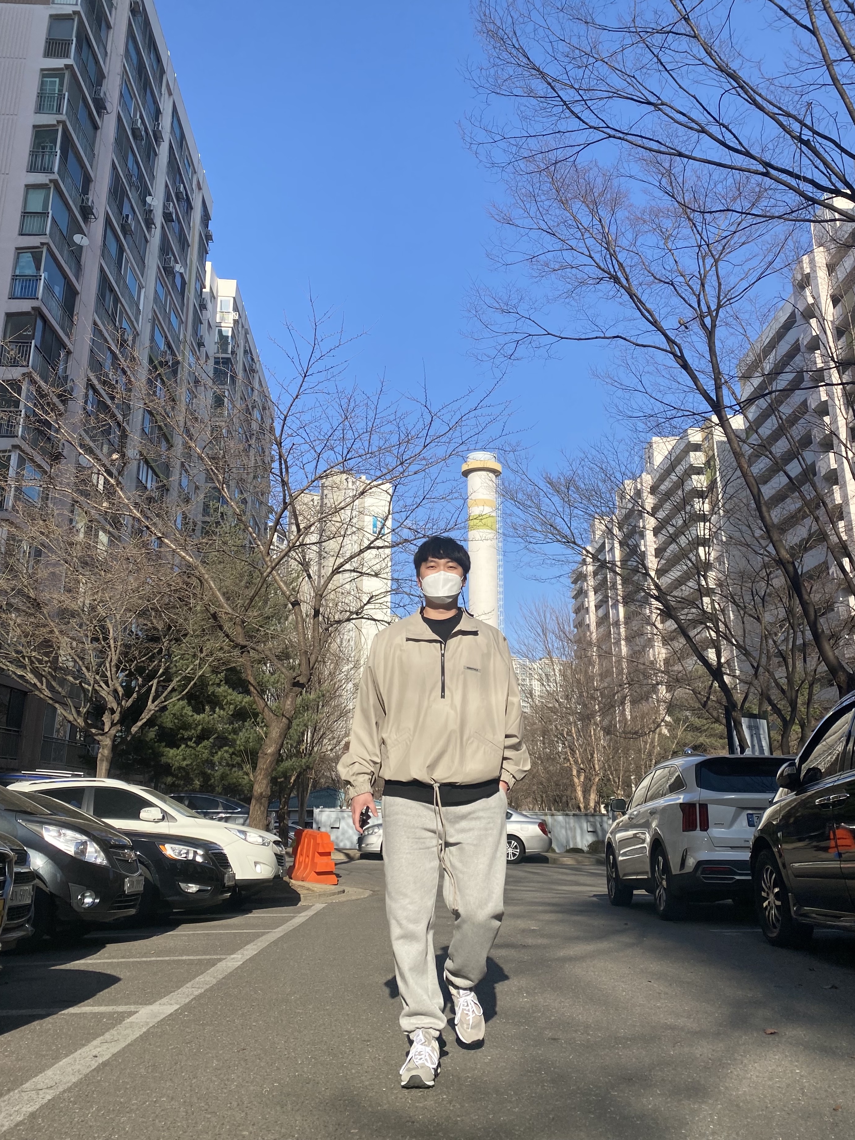 Essentials Track Jacket Moss - 20FW 착용 스타일 - 1