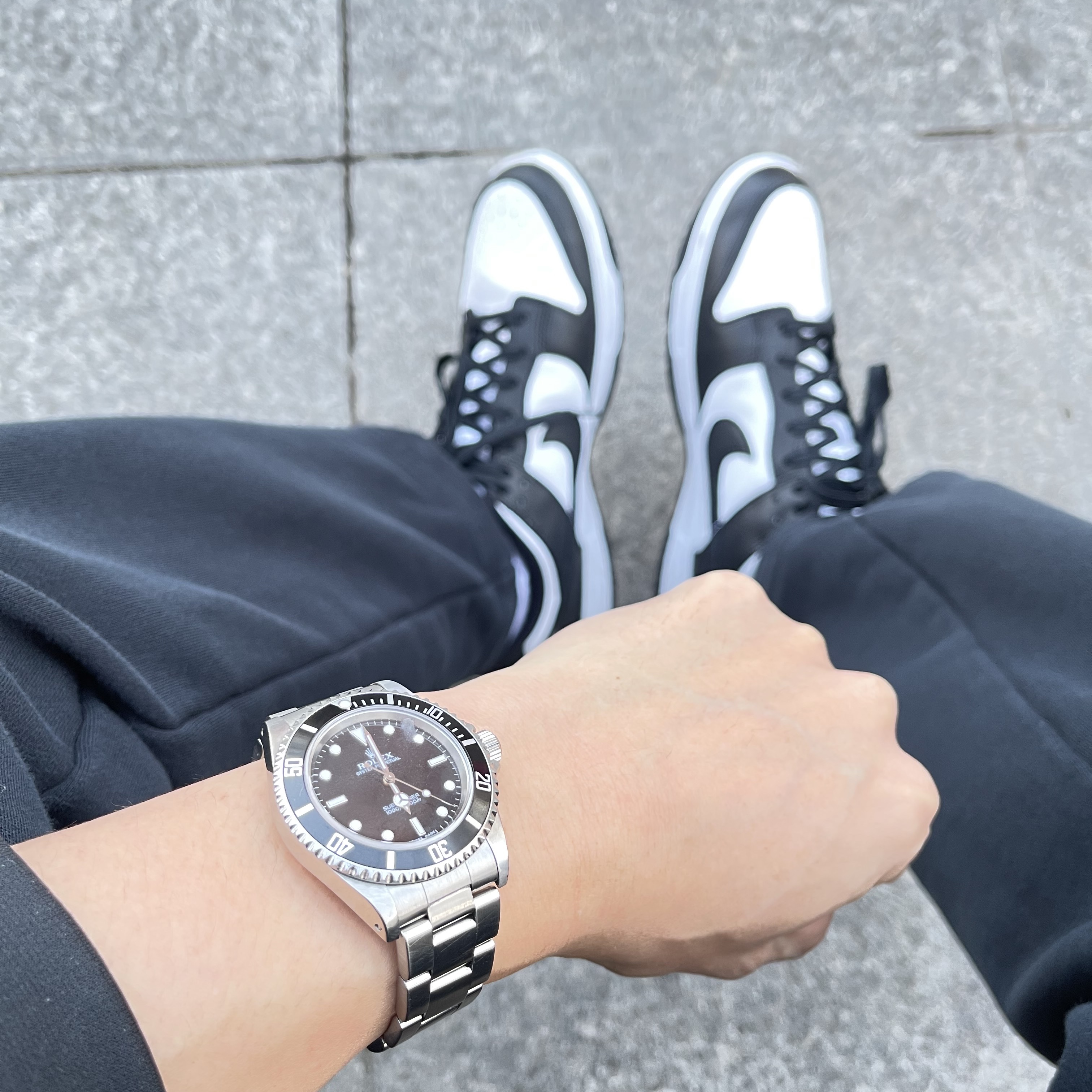 Nike Dunk Low Retro Black 착용 스타일