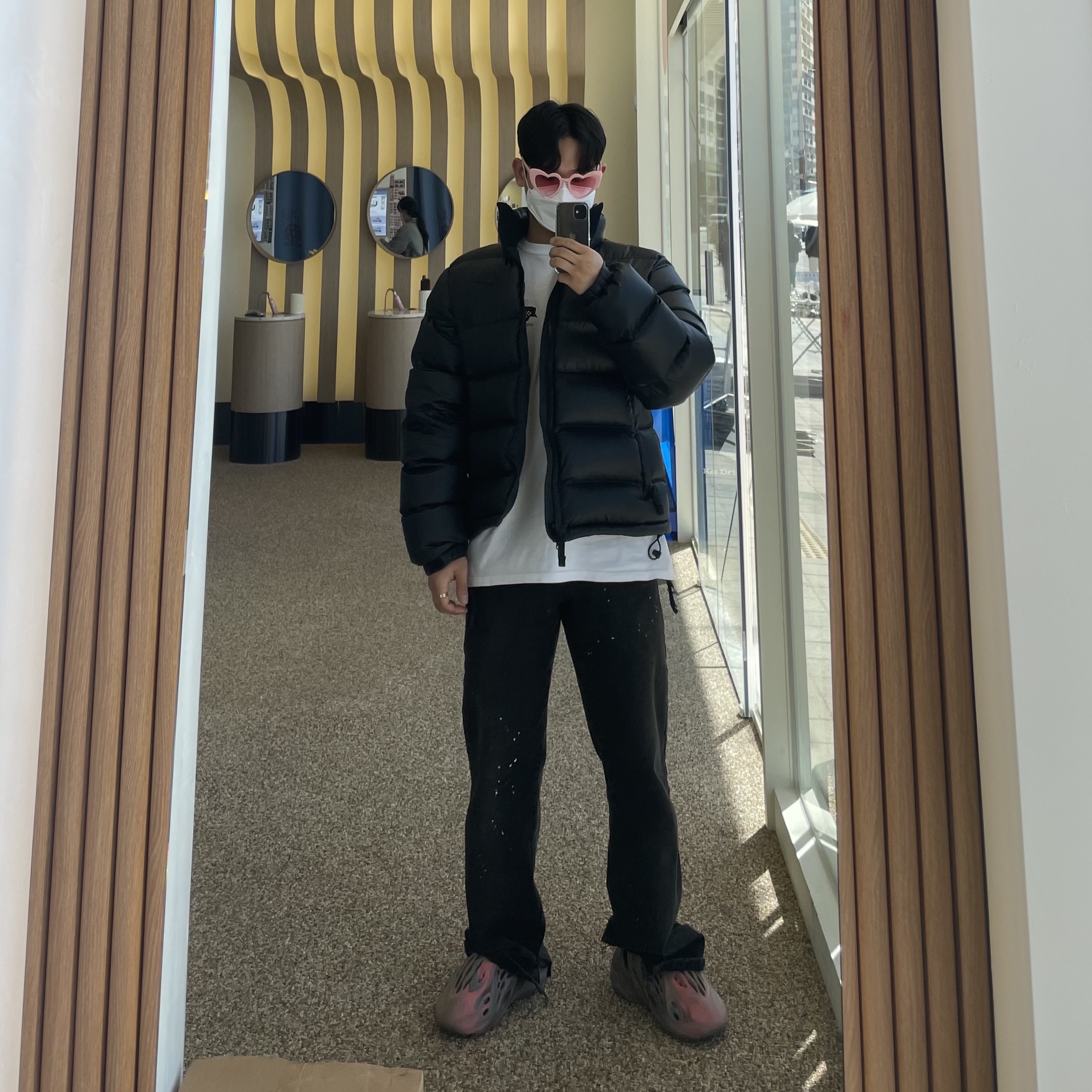 Nike x Drake Nocta Puffer Jacket Black - US/EU, Nike x Drake Nocta Puffer Jacket Black - Asia 착용 스타일