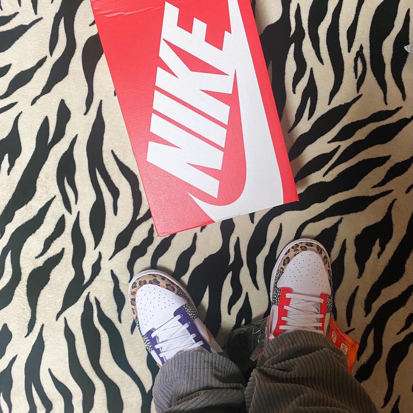 (W) Nike Dunk Low SE Patchwork 착용 스타일 - 2