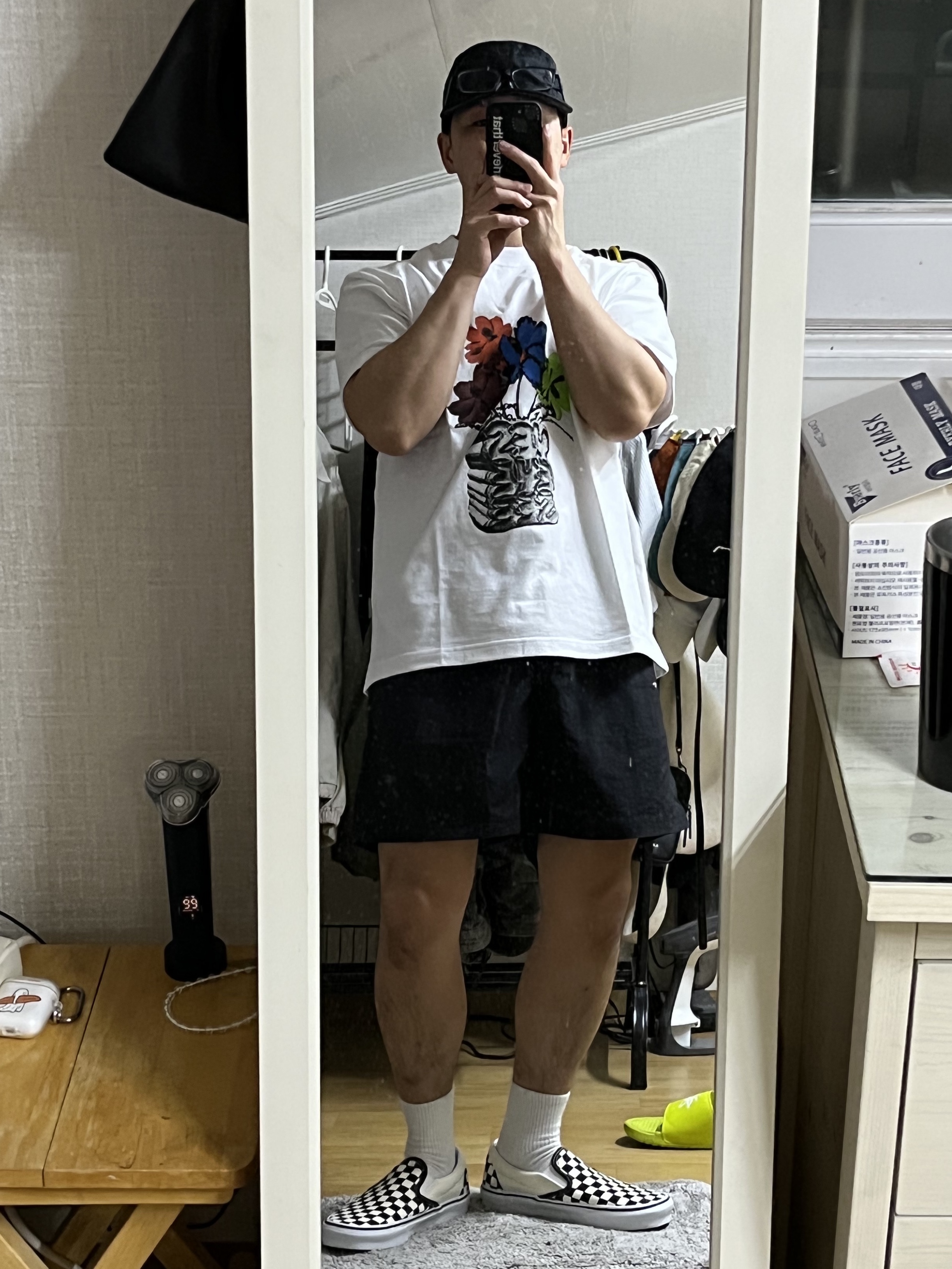 Vans Slip-On Checkerboard 착용 스타일