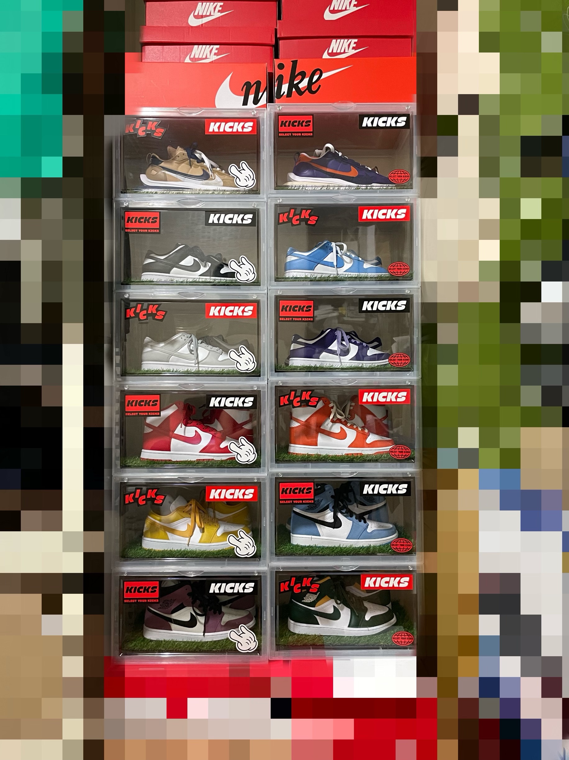 Nike x Sacai VaporWaffle Sesame and Blue Void, Nike x Sacai VaporWaffle Dark Iris 착용 스타일